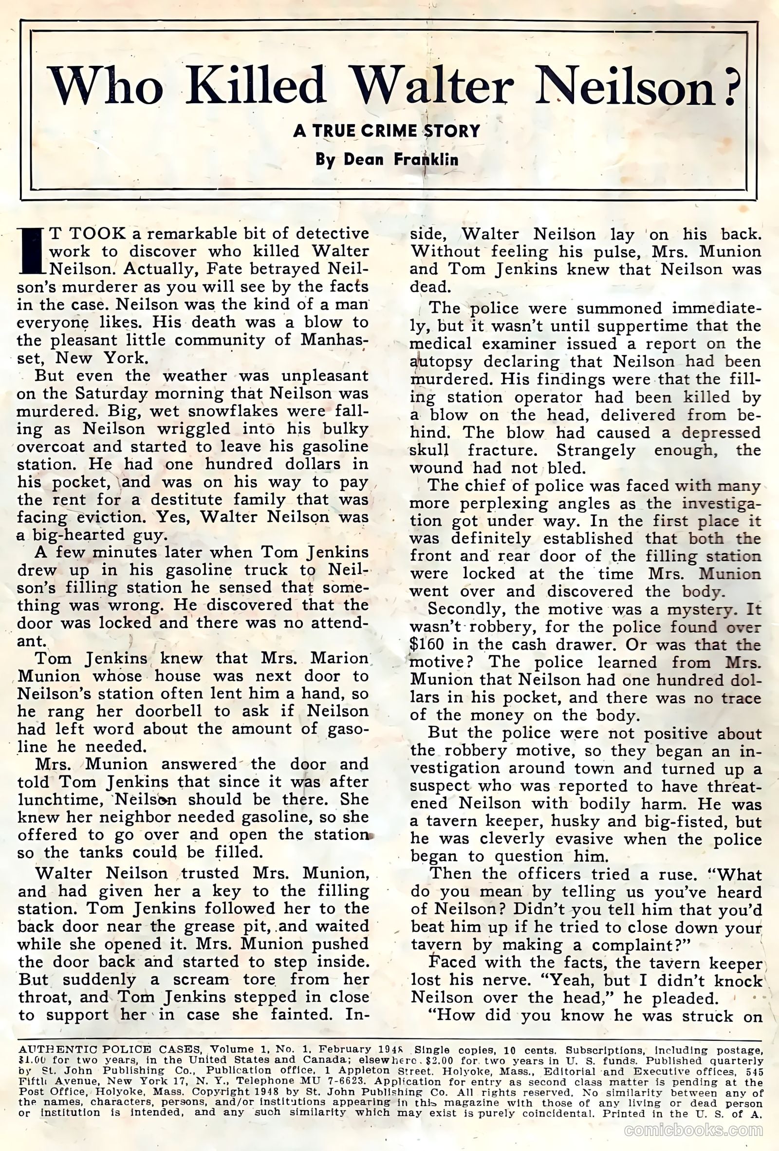 Authentic Police Cases #1 (1948) — page 2 of 37