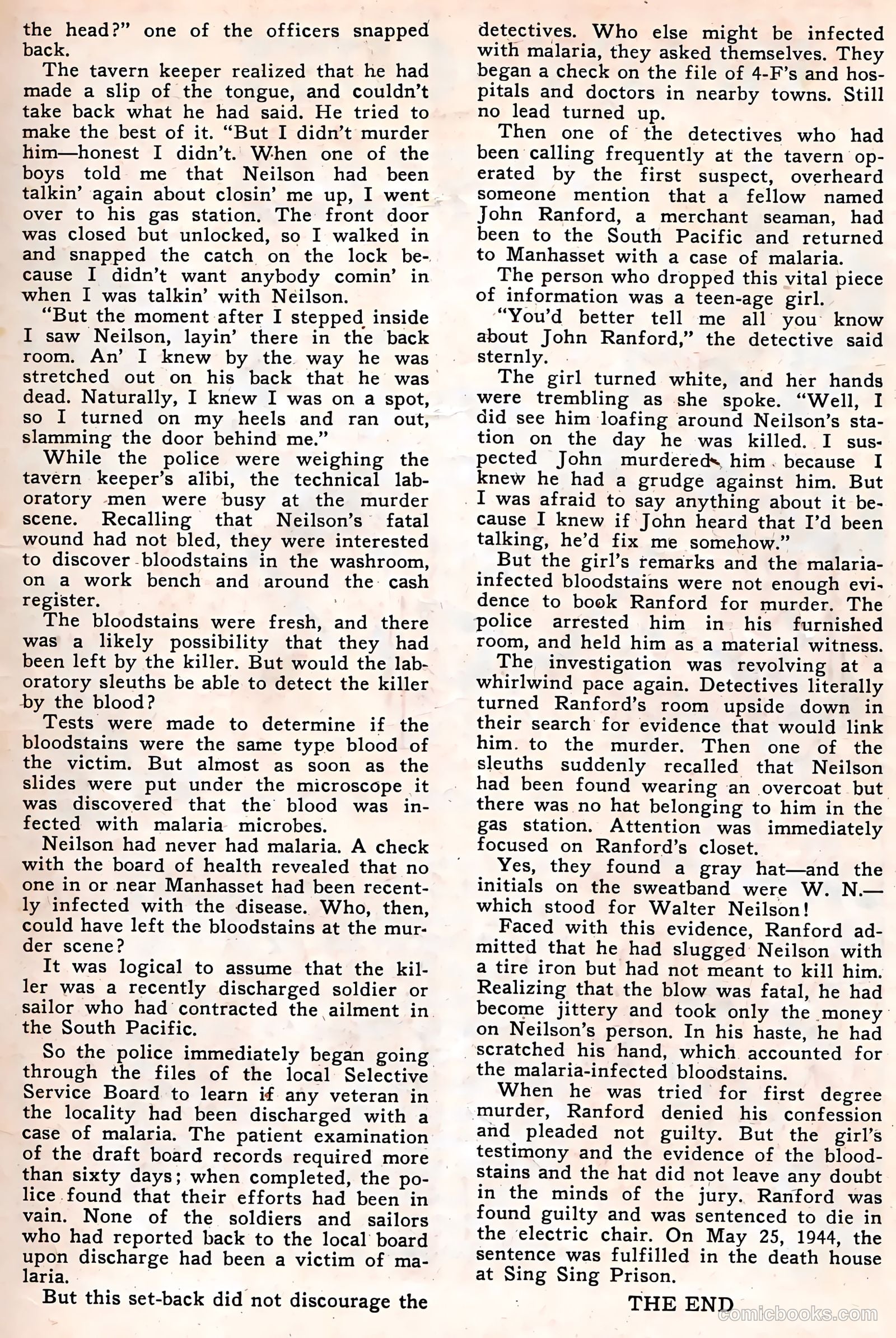 Authentic Police Cases #1 (1948) — page 35 of 37
