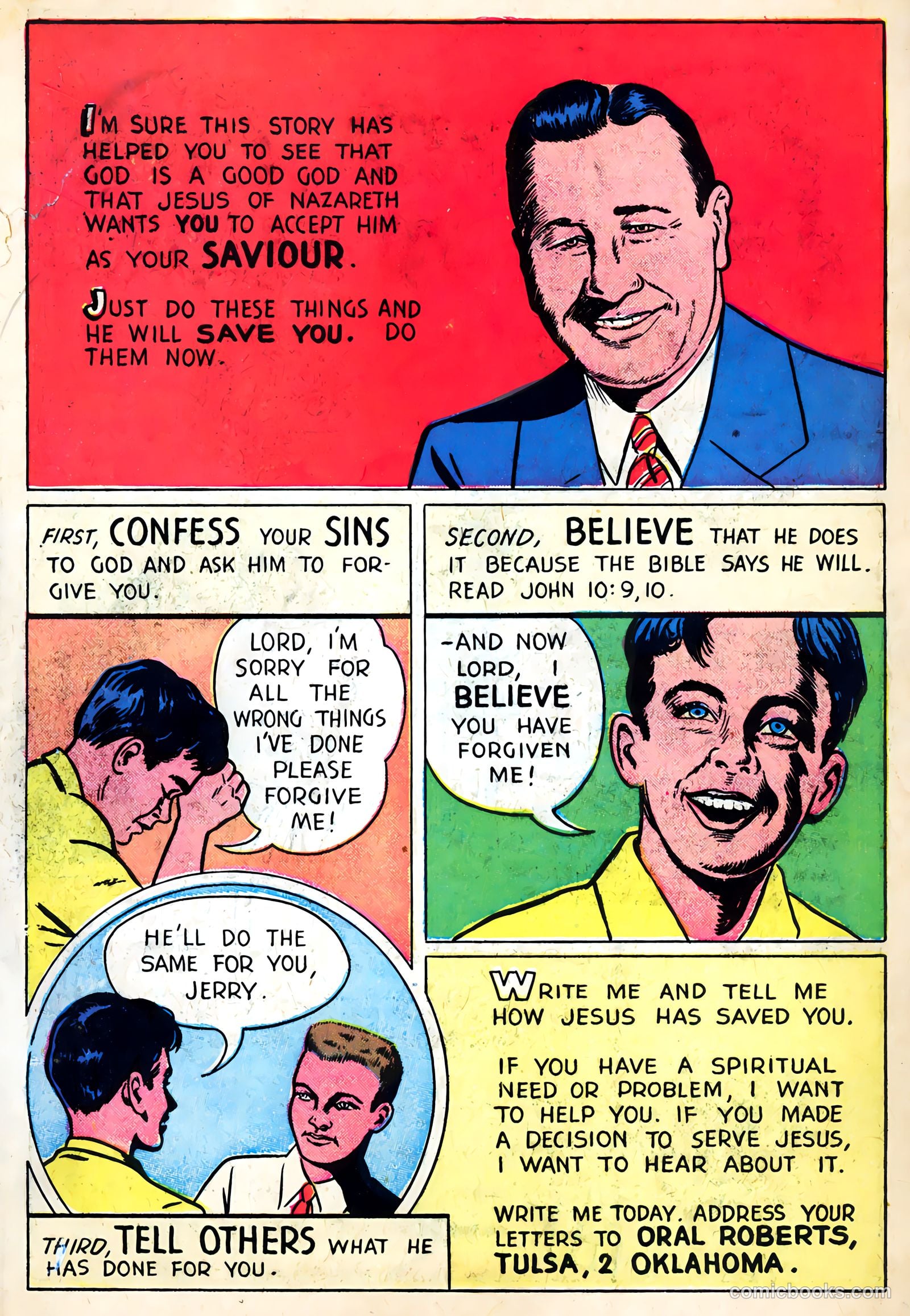 Oral Roberts' True Stories #102 (1956) — page 34 of 36