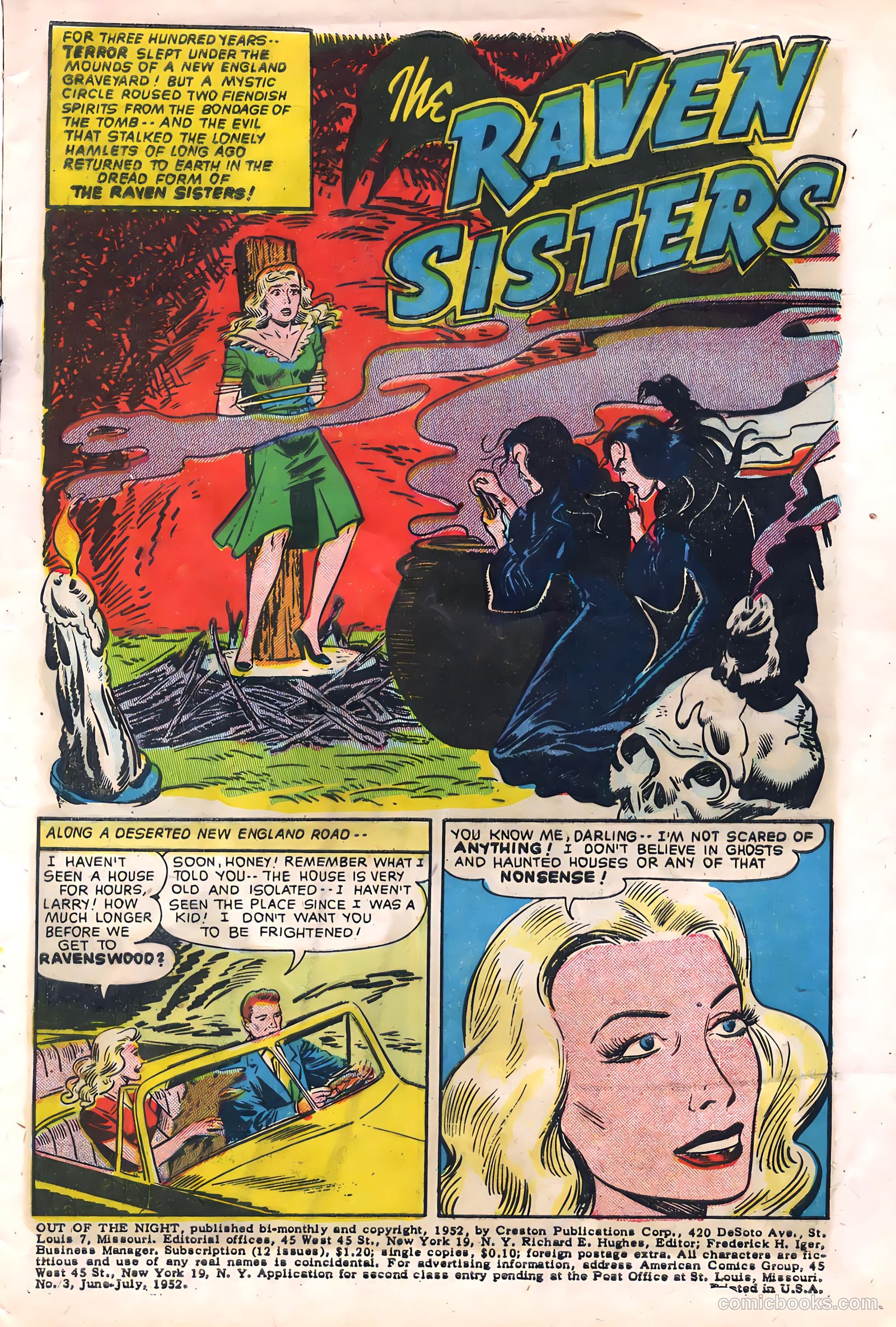 Out of the Night #3 (1952, Creston Publications Corp.) — page 3 of 36