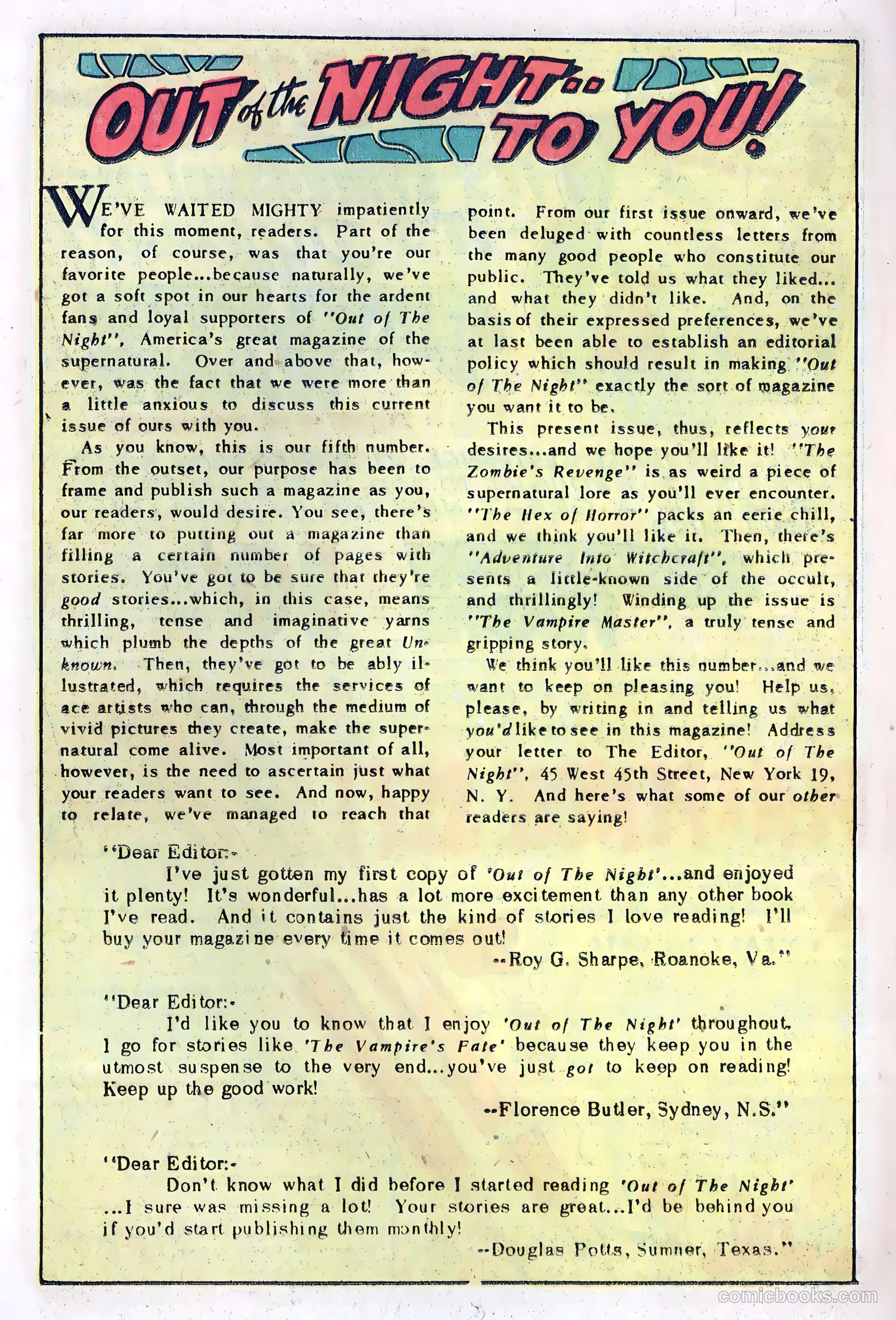 Out of the Night #5 (1952, Creston Publications Corp.) — page 18 of 36