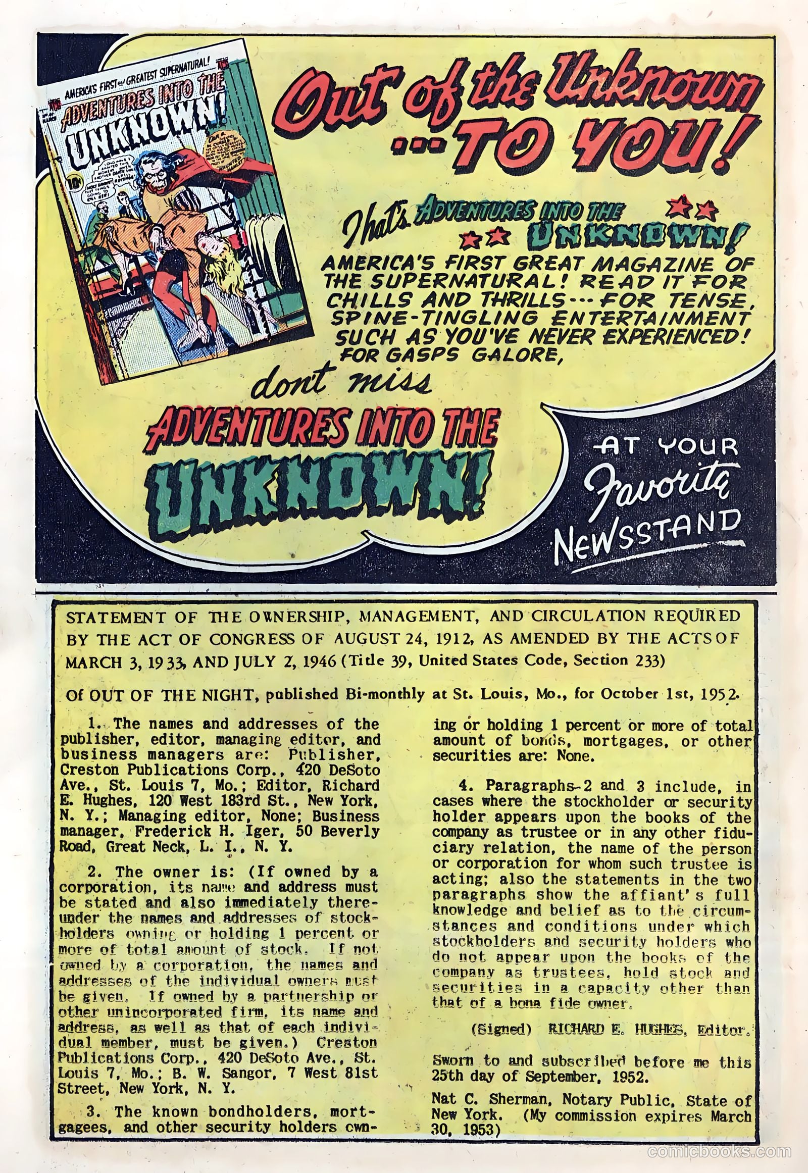 Out of the Night #8 (1953, Creston Publications Corp.) — page 26 of 36