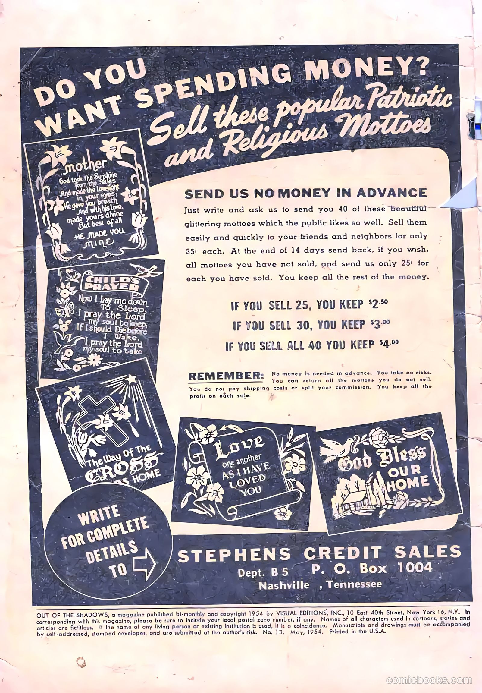 Out of the Shadows #13 (1954, Visual Editions, Inc.) — page 2 of 36