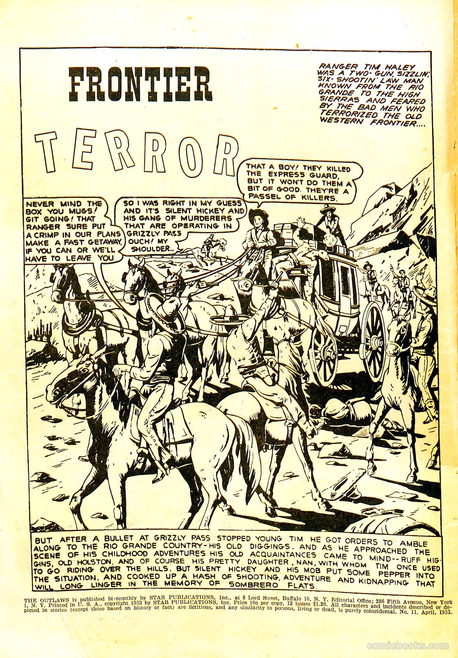 Outlaws #11 (1953) — page 2 of 36