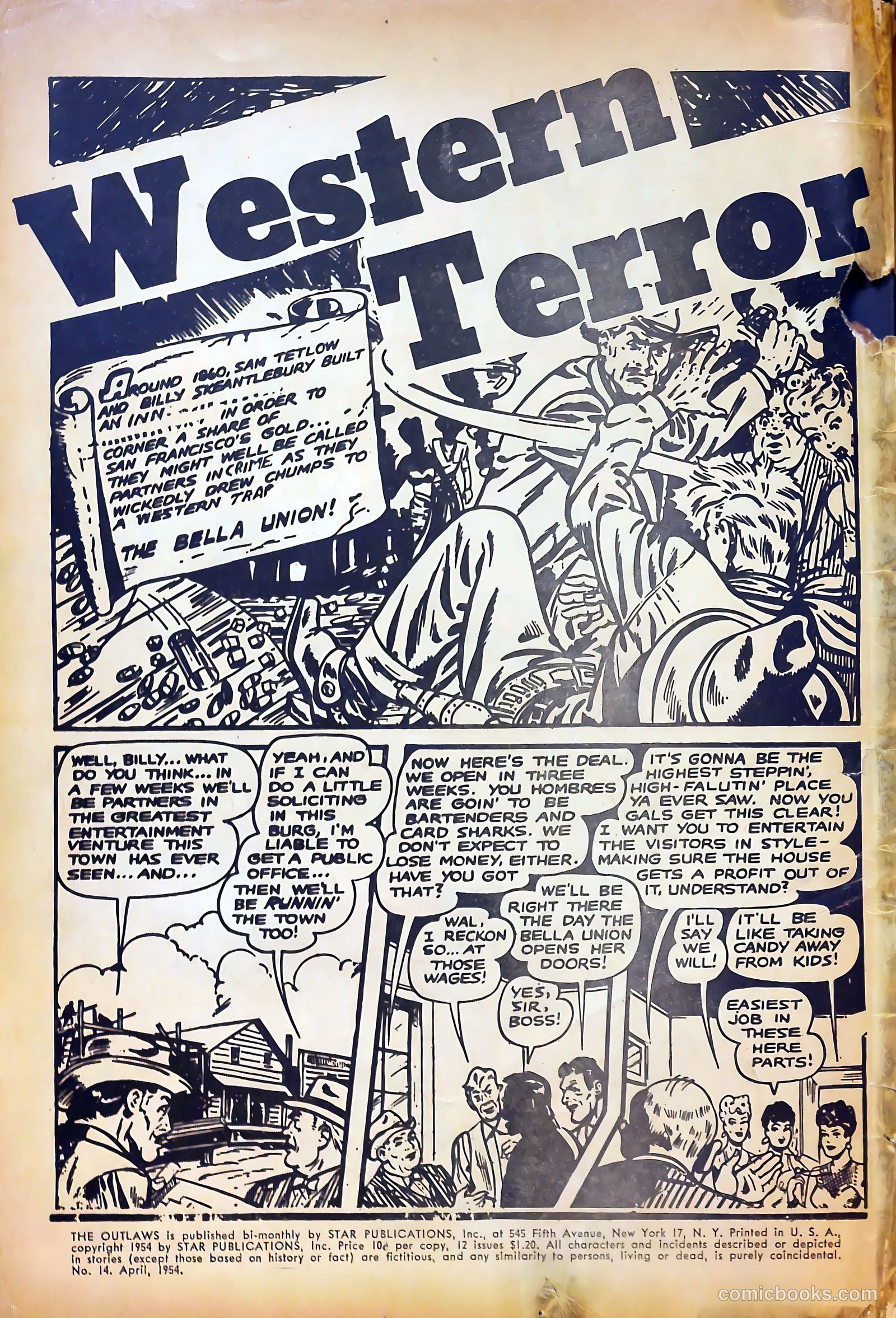 Outlaws #14 (1954) — page 2 of 36
