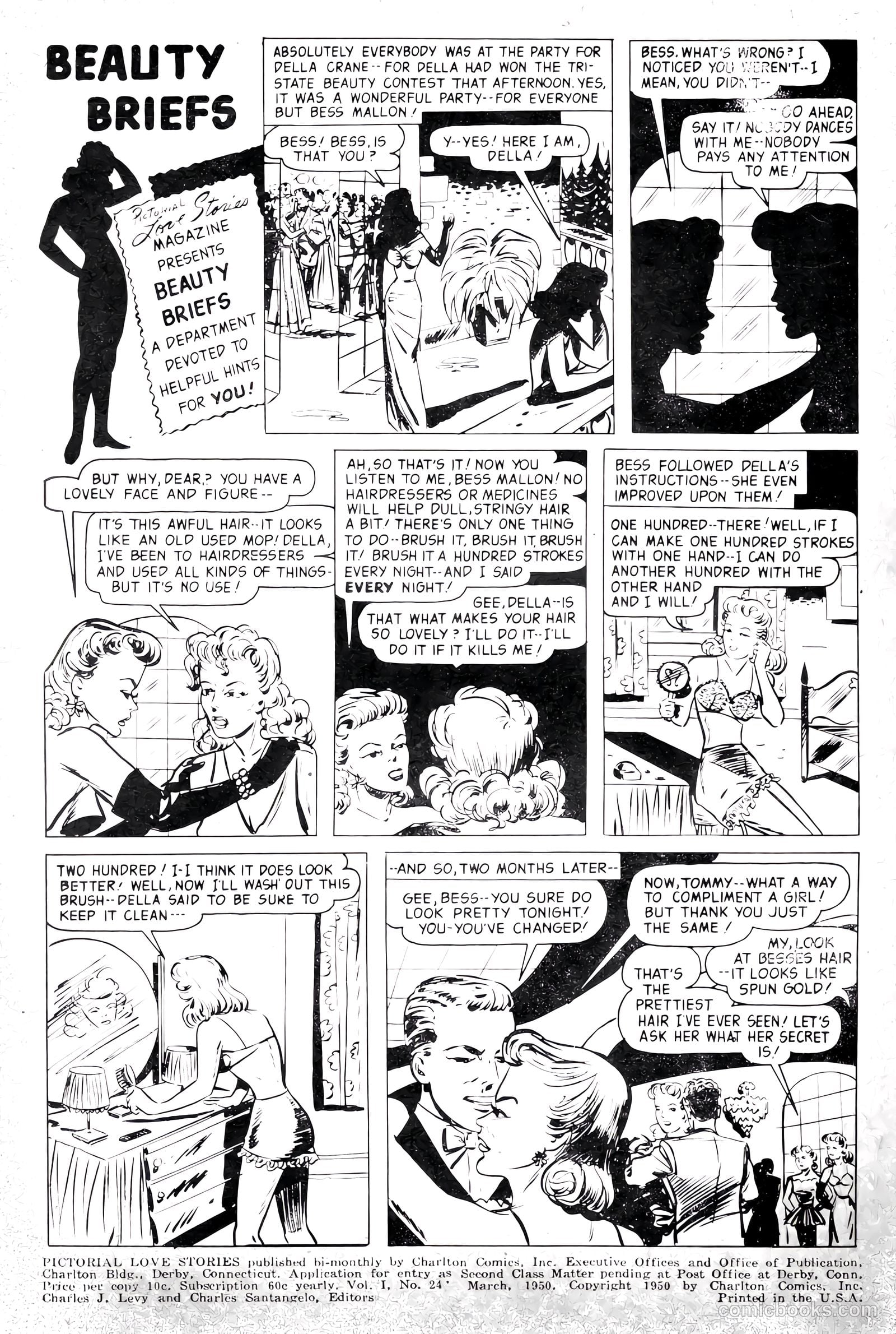 Pictorial Love Stories #24 (1950, Charlton) — page 2 of 37
