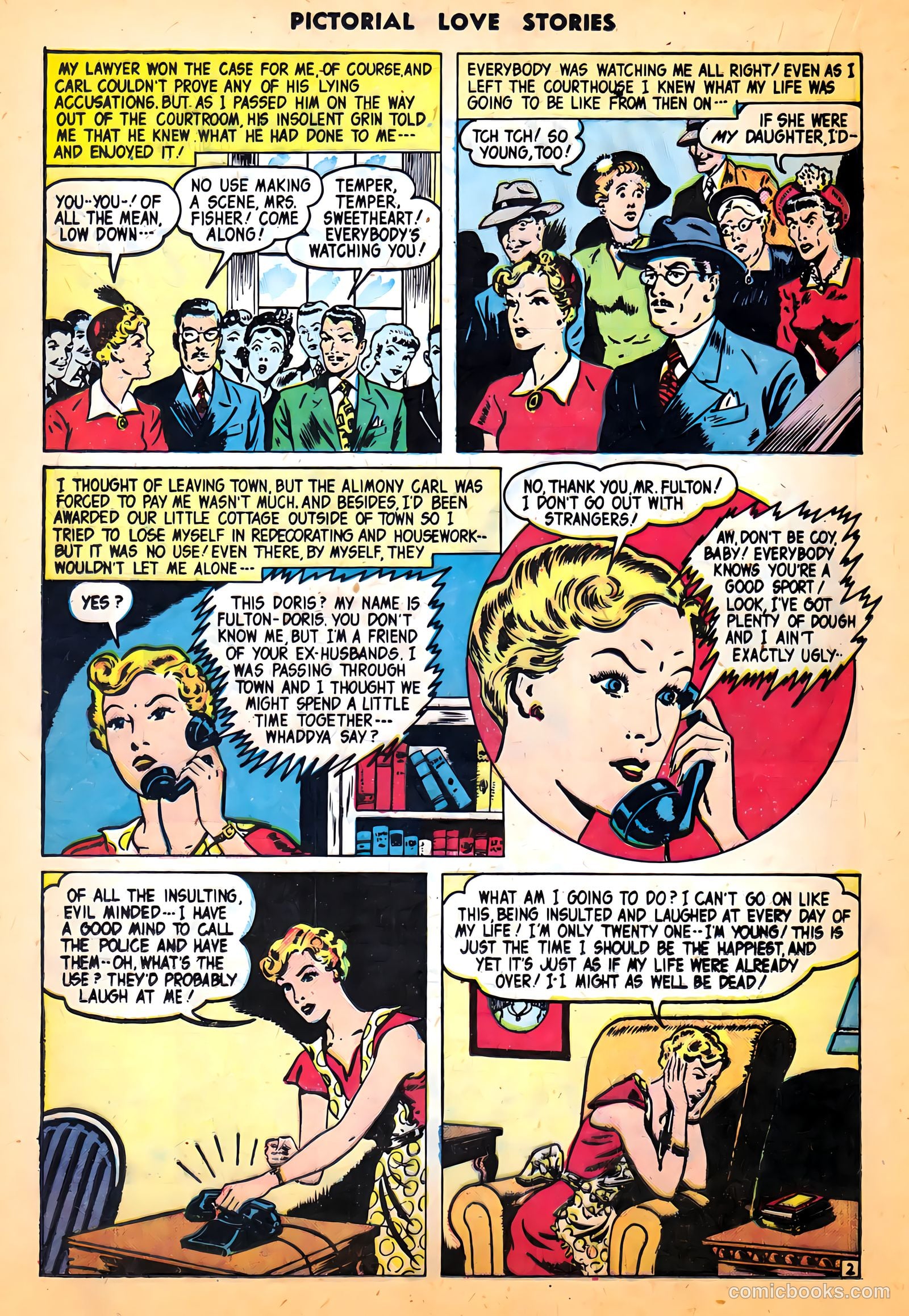 Pictorial Love Stories #24 (1950, Charlton) — page 20 of 37