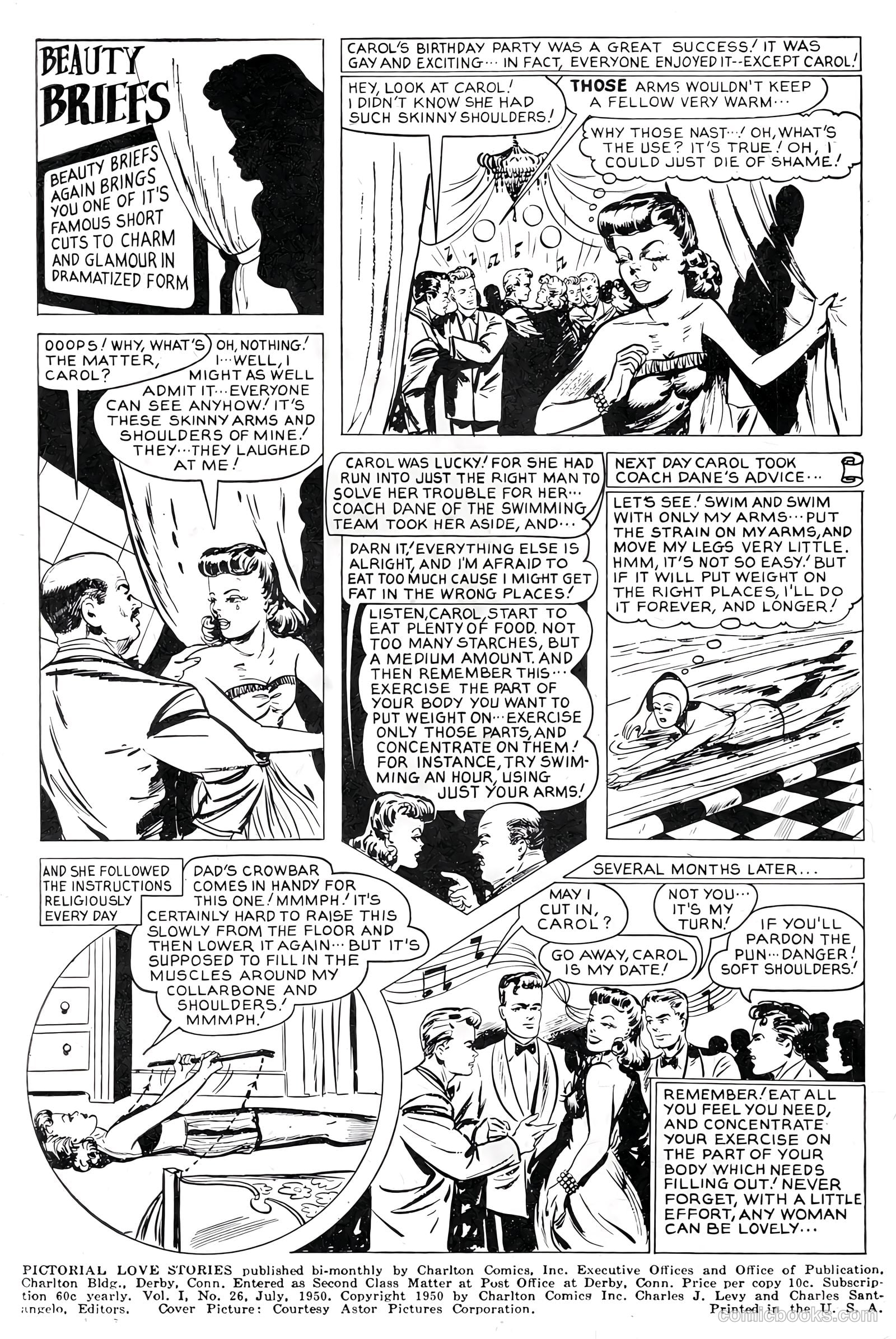 Pictorial Love Stories #26 (1950, Charlton) — page 2 of 37