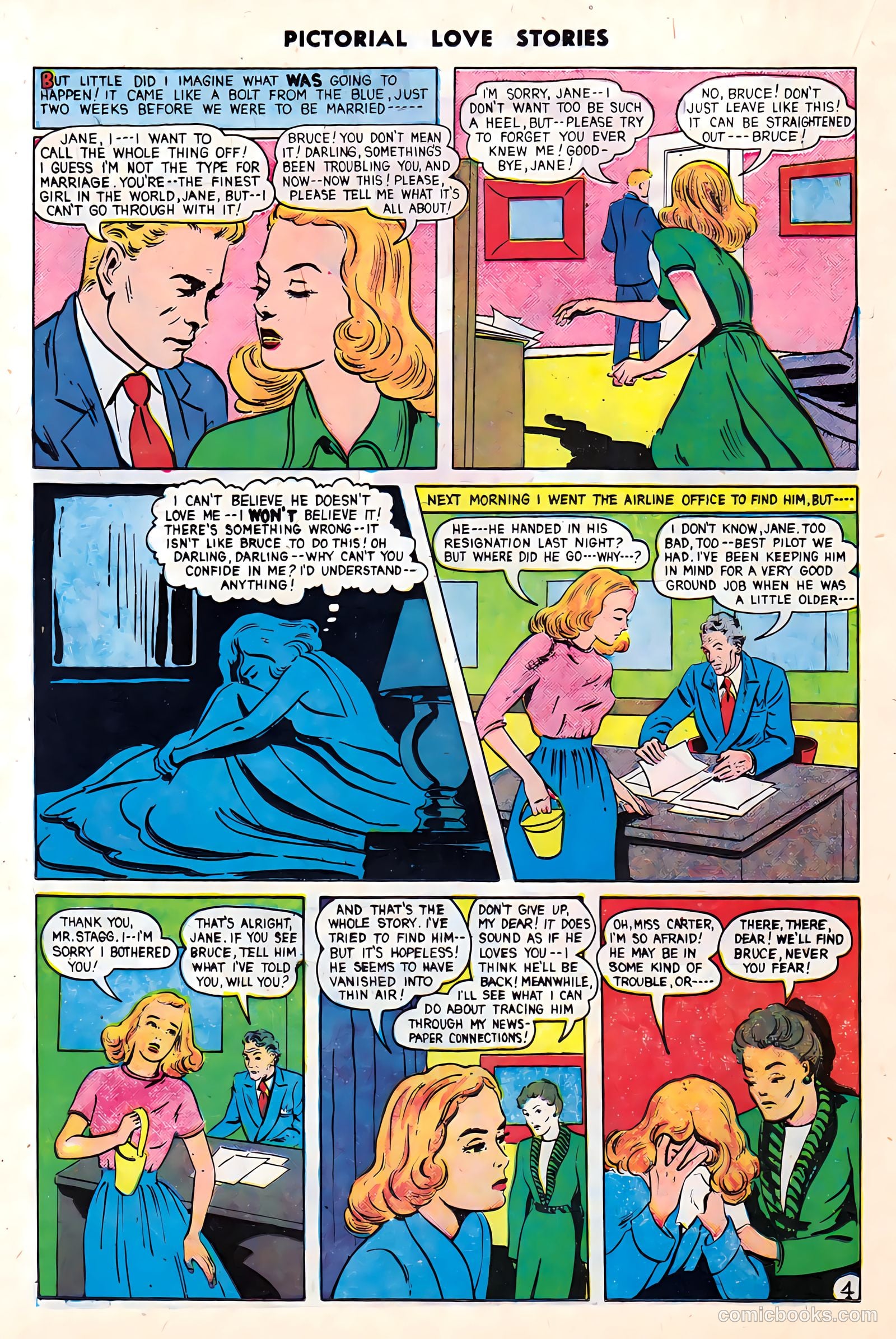 Pictorial Love Stories #26 (1950, Charlton) — page 22 of 37