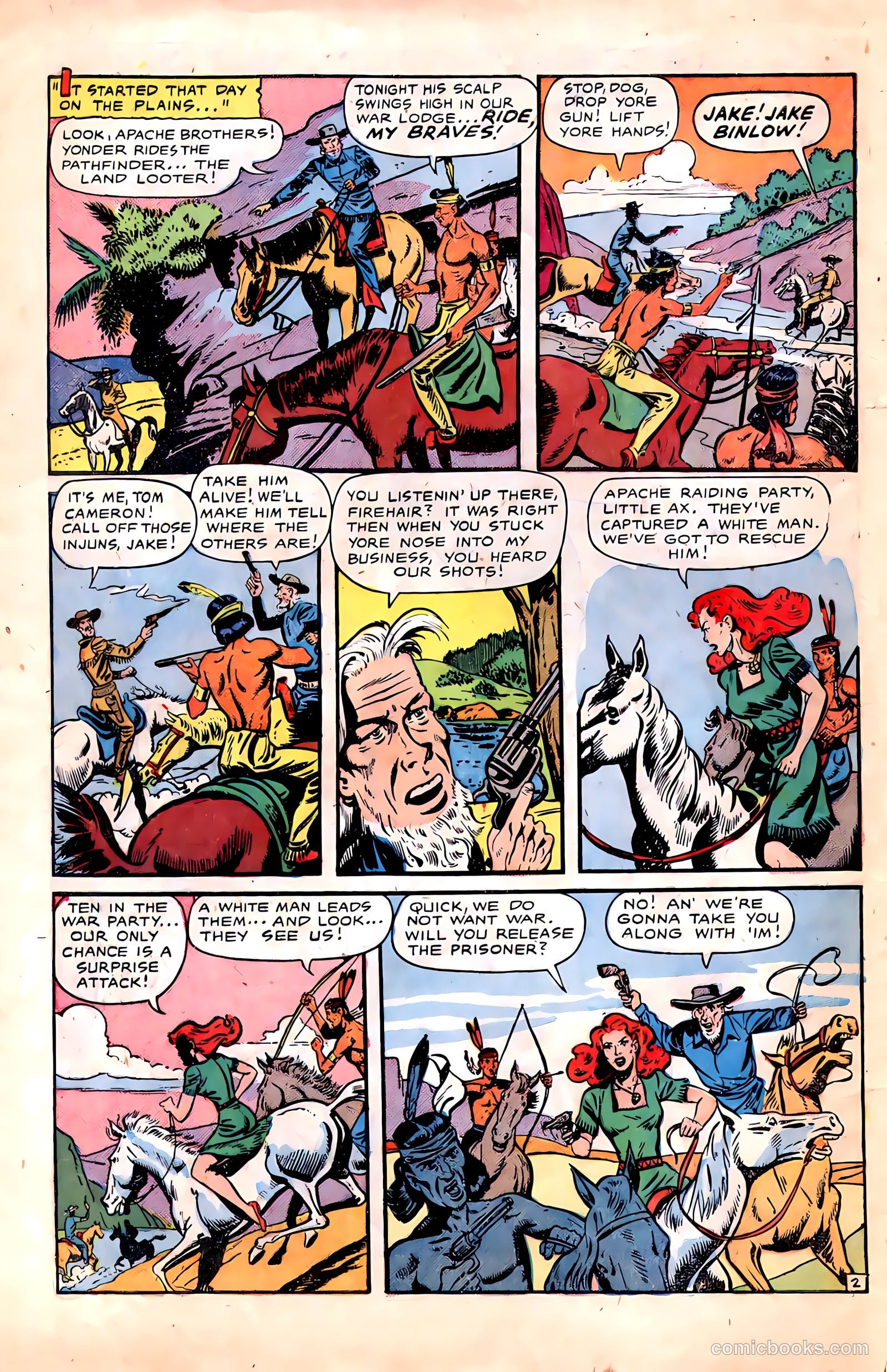 Pioneer West Romances #6 (1950, Fiction House) — page 4 of 36