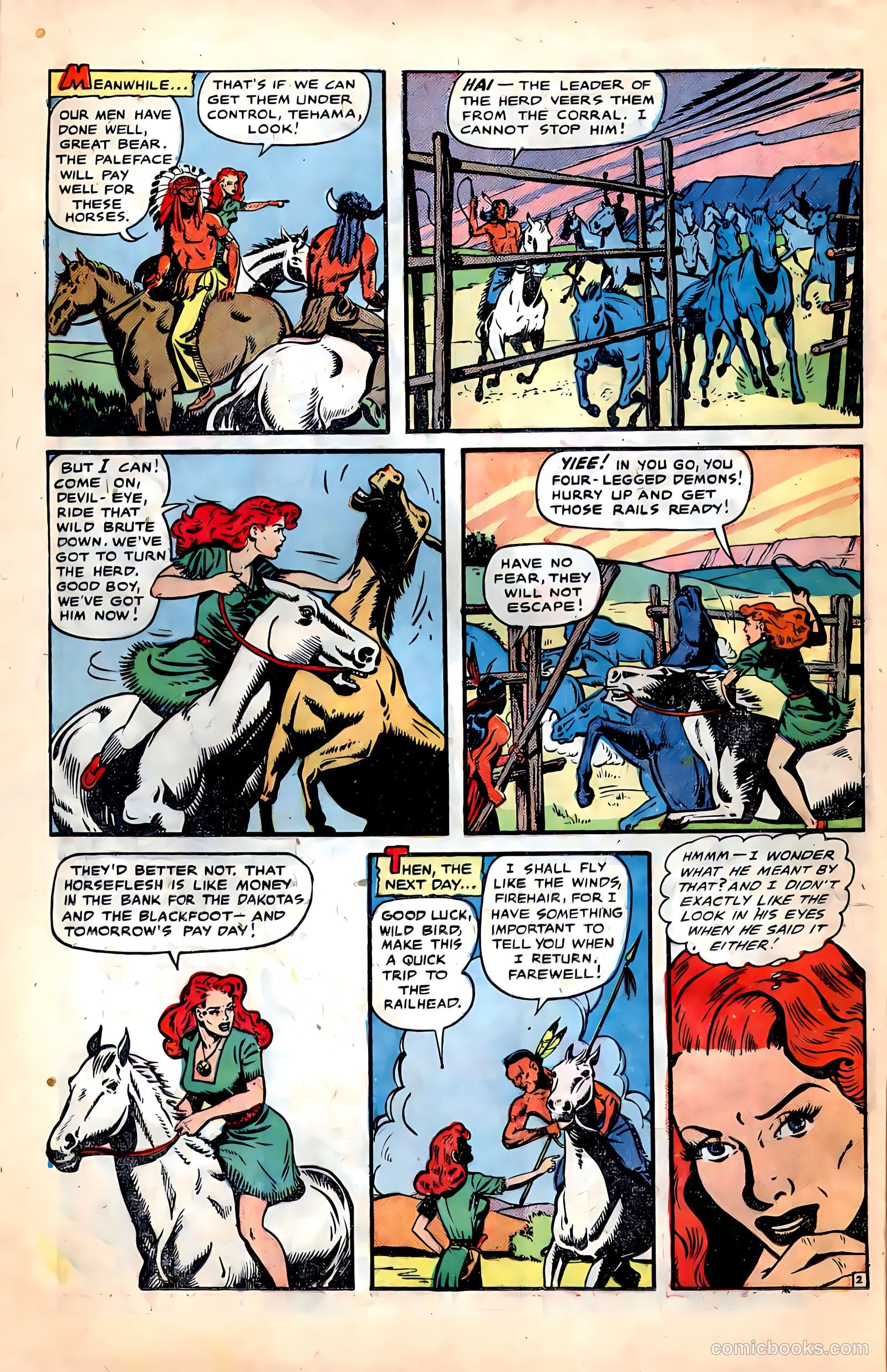 Pioneer West Romances #6 (1950, Fiction House) — page 16 of 36