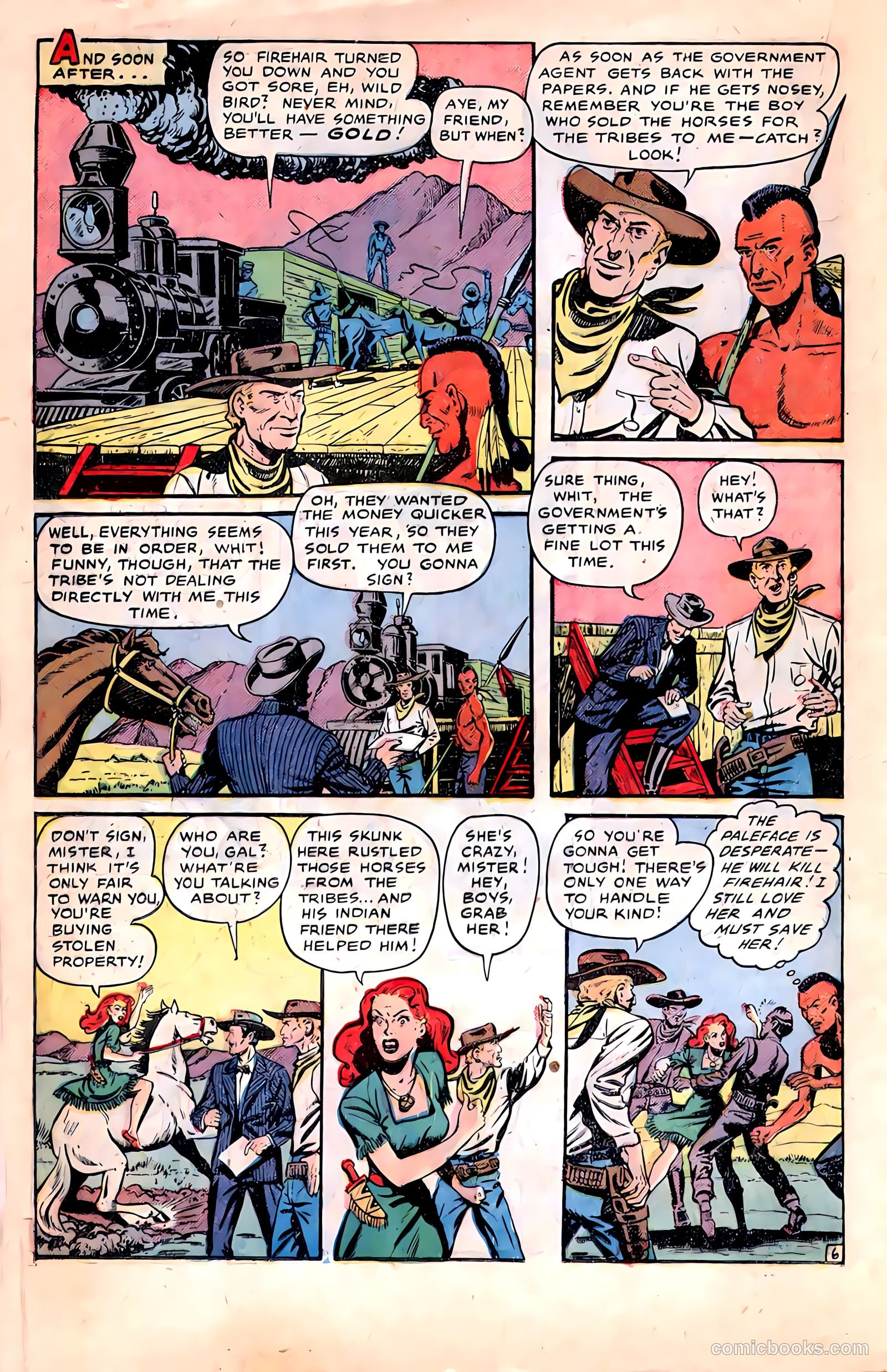 Pioneer West Romances #6 (1950, Fiction House) — page 20 of 36