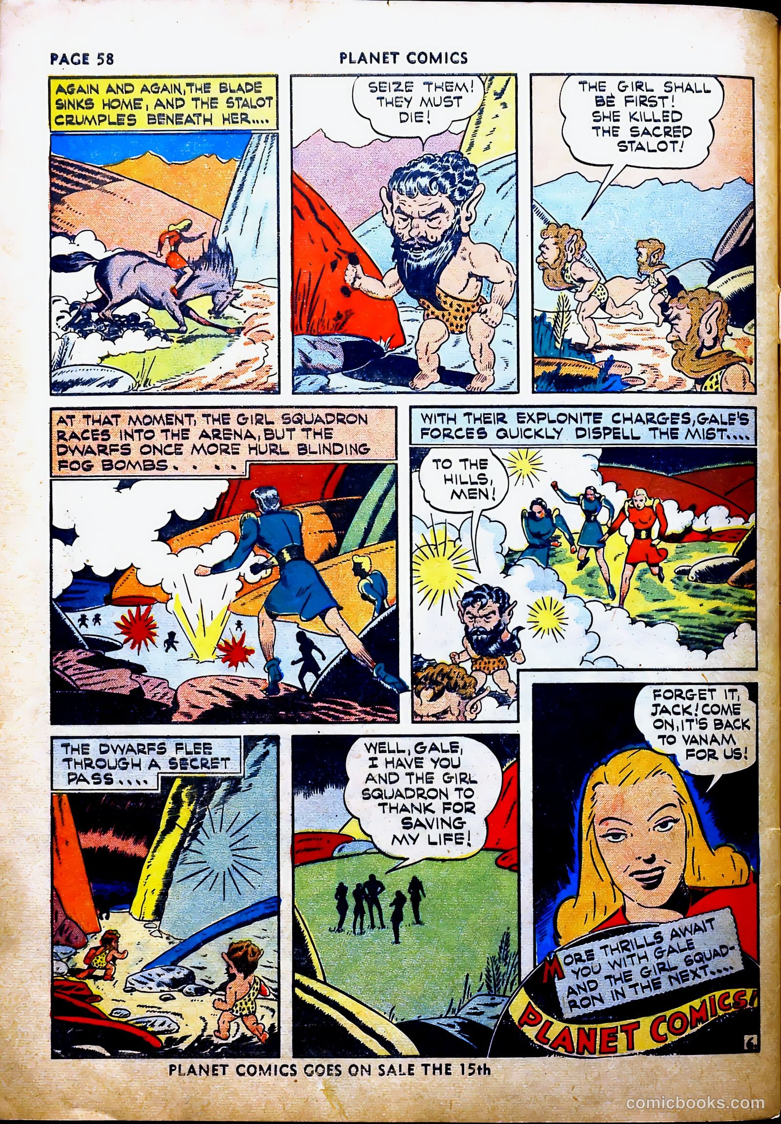Planet Comics #16 (1942, Fiction House) — page 62 of 70