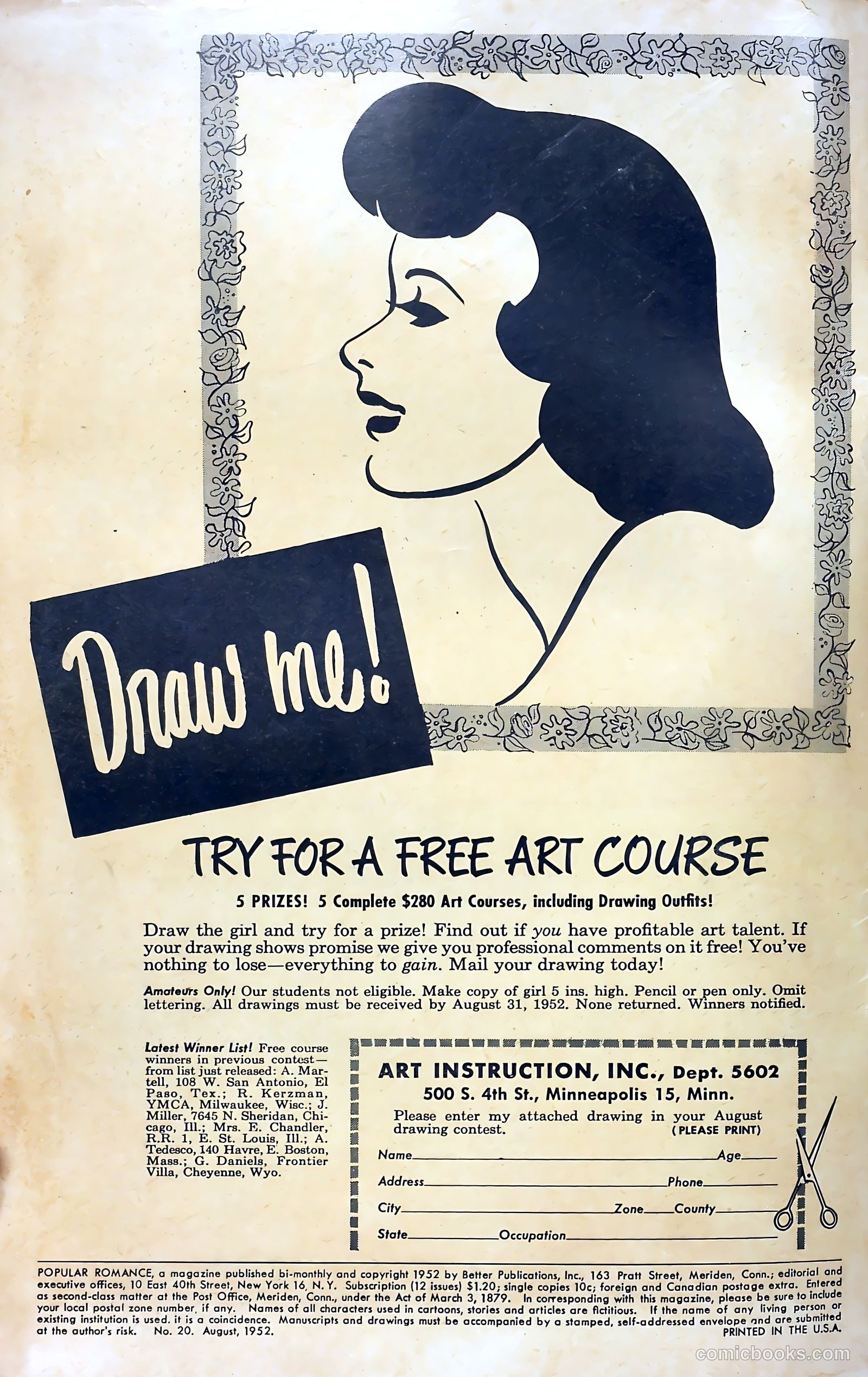 Popular Romance #20 (1952) — page 2 of 37