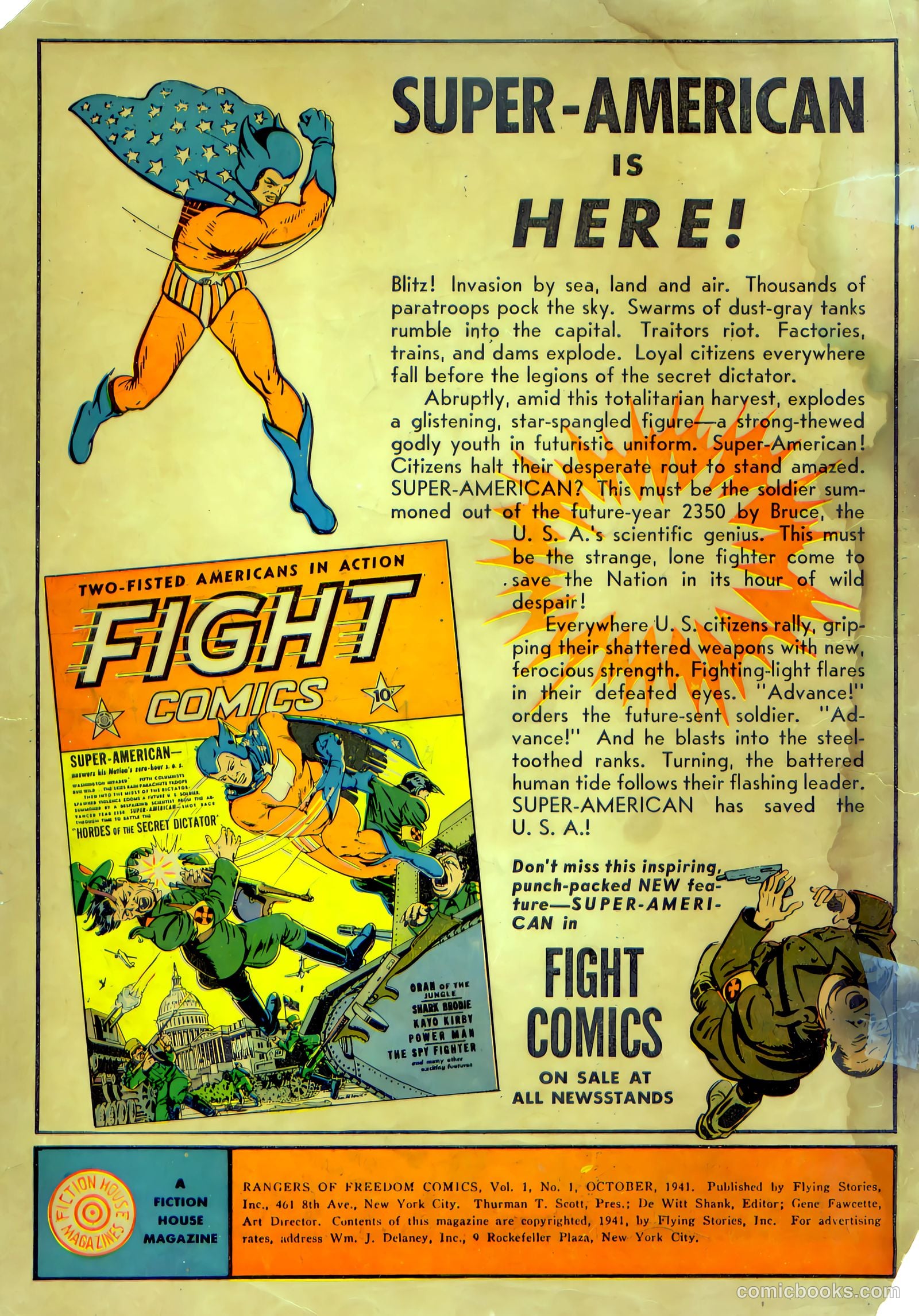 Rangers Comics #1 (1941, Flying Stories, Inc.) — page 2 of 68
