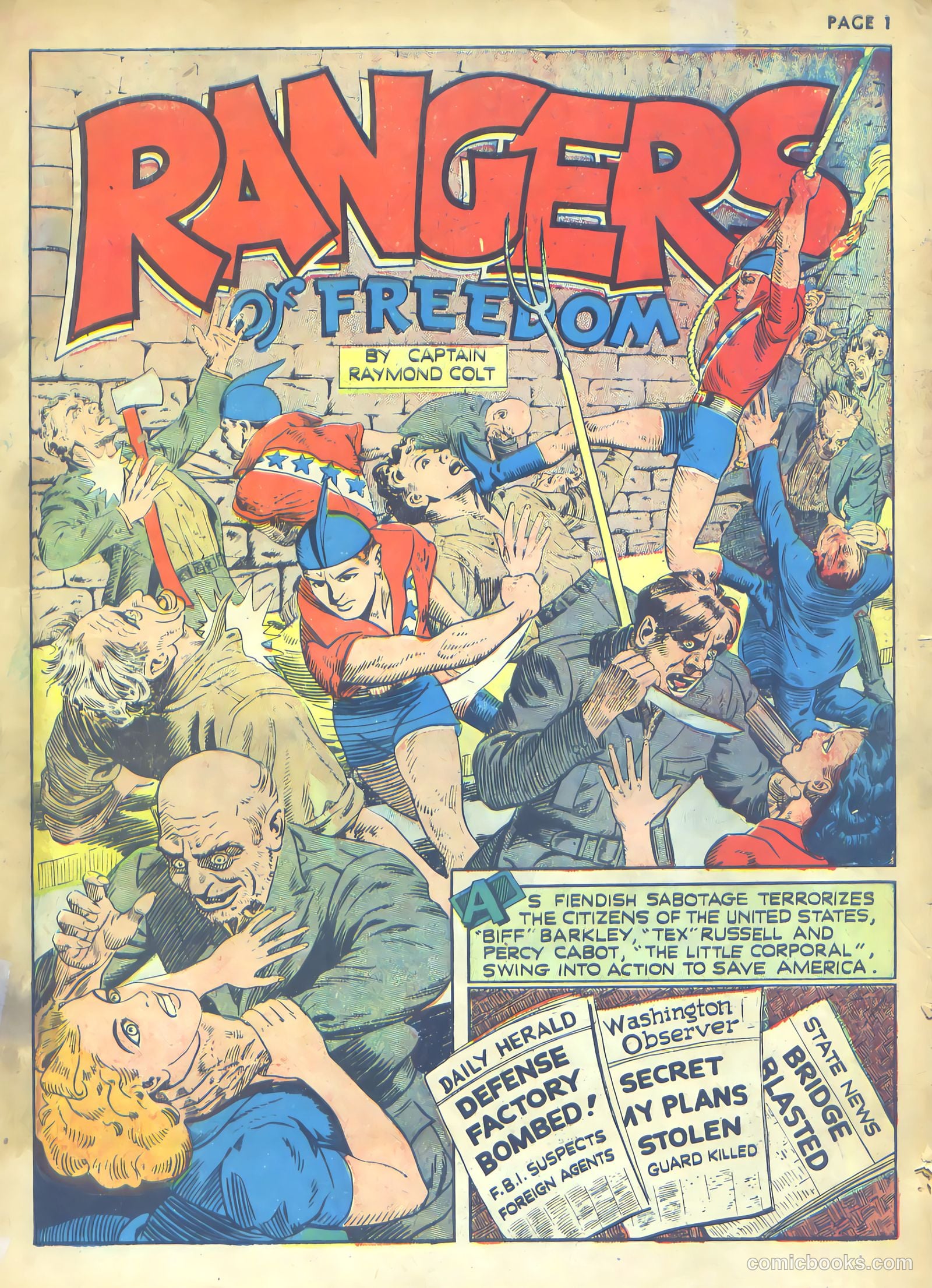 Rangers Comics #1 (1941, Flying Stories, Inc.) — page 3 of 68