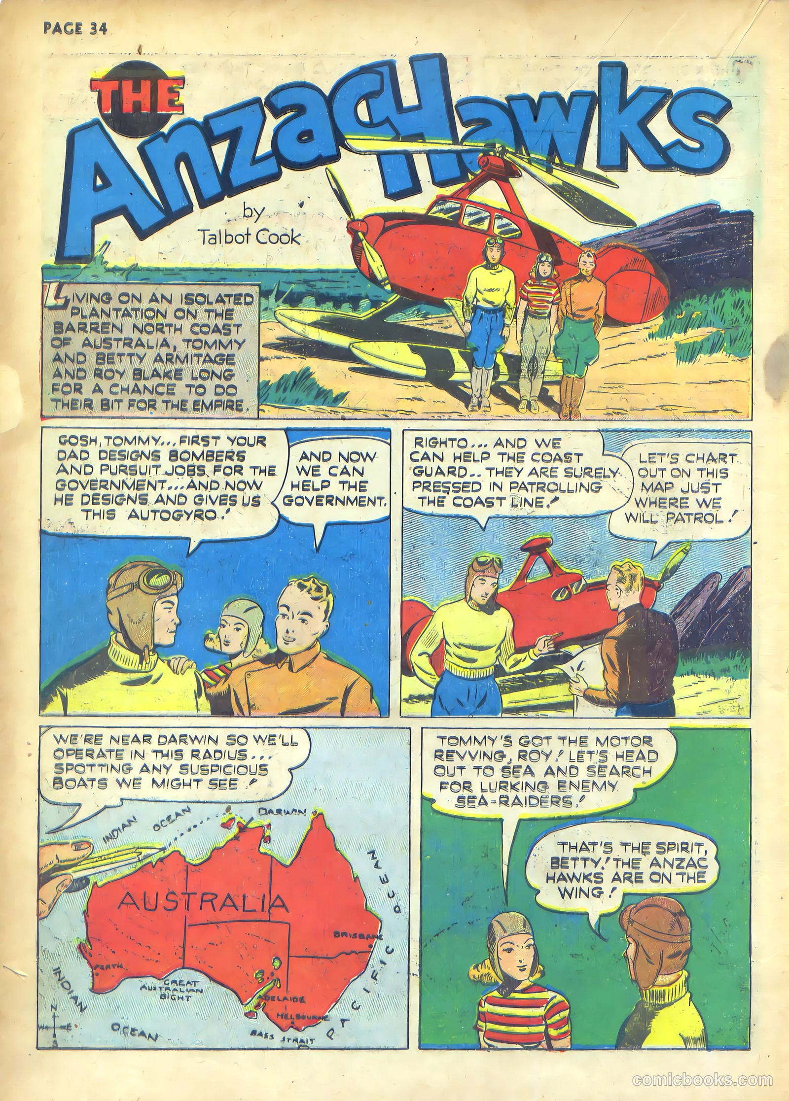 Rangers Comics #1 (1941, Flying Stories, Inc.) — page 36 of 68