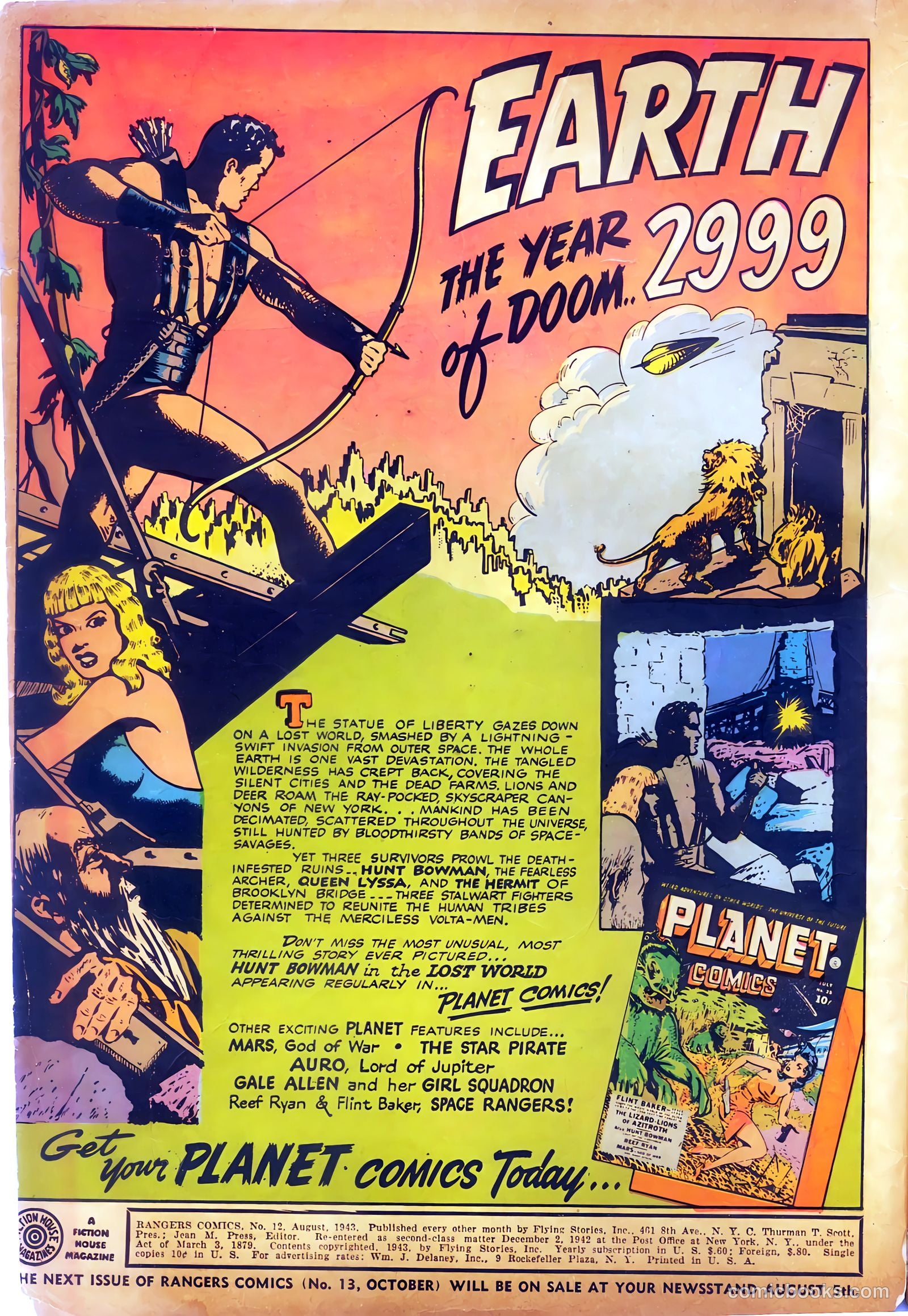 Rangers Comics #12 (1943, Flying Stories, Inc.) — page 2 of 60