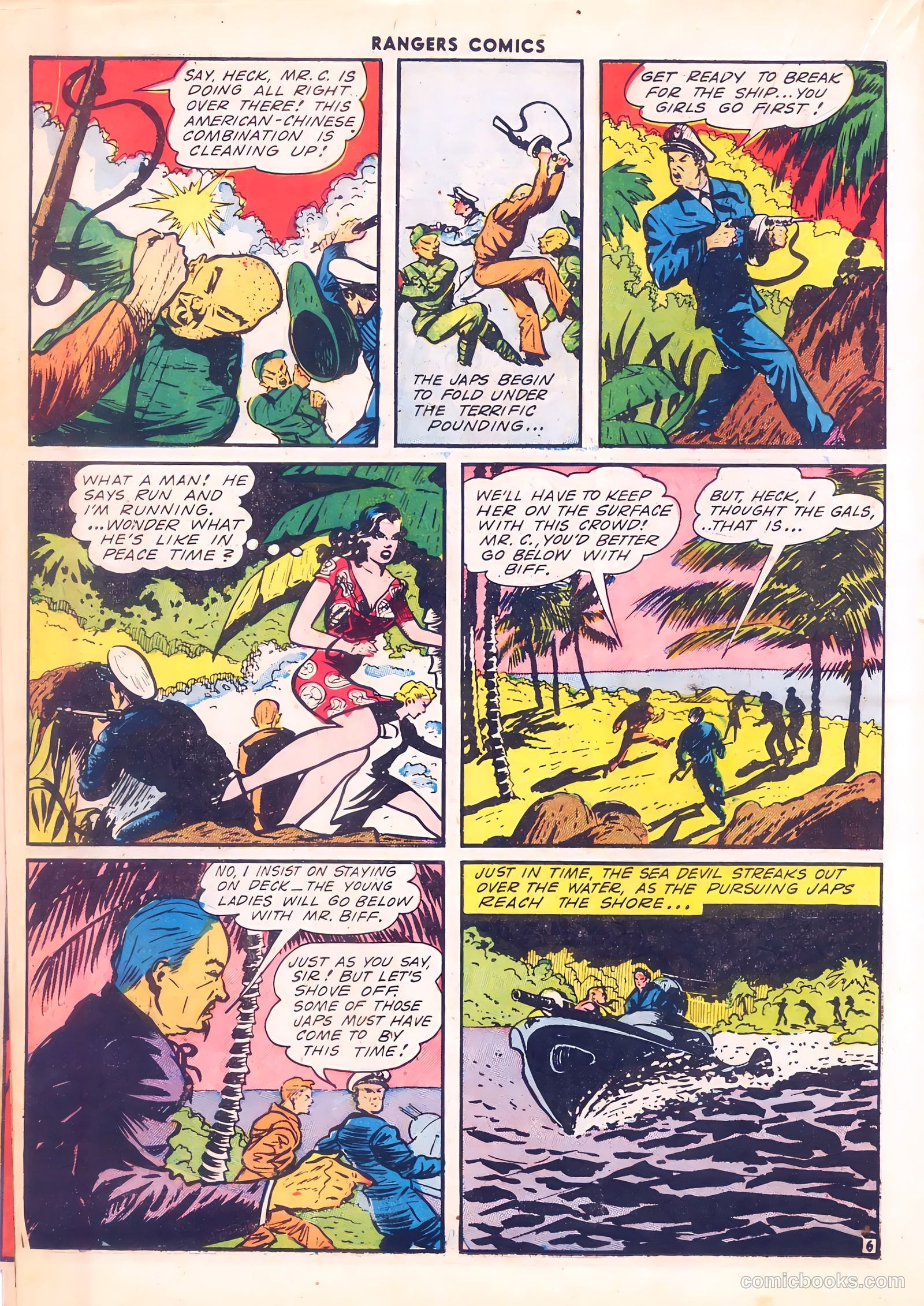 Rangers Comics #12 (1943, Flying Stories, Inc.) — page 34 of 60