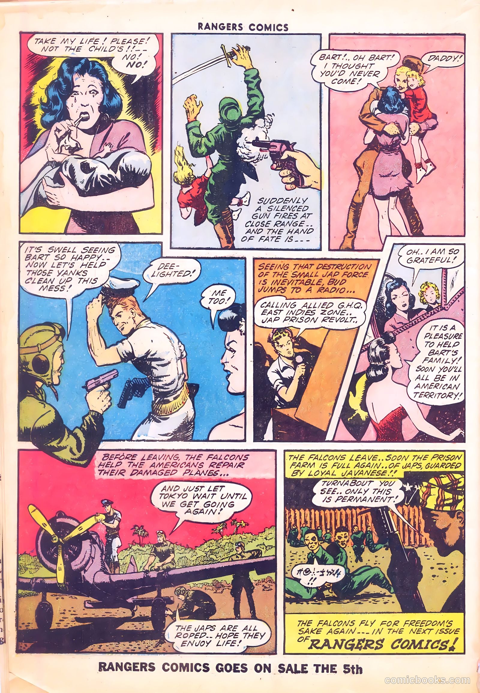 Rangers Comics #12 (1943, Flying Stories, Inc.) — page 58 of 60
