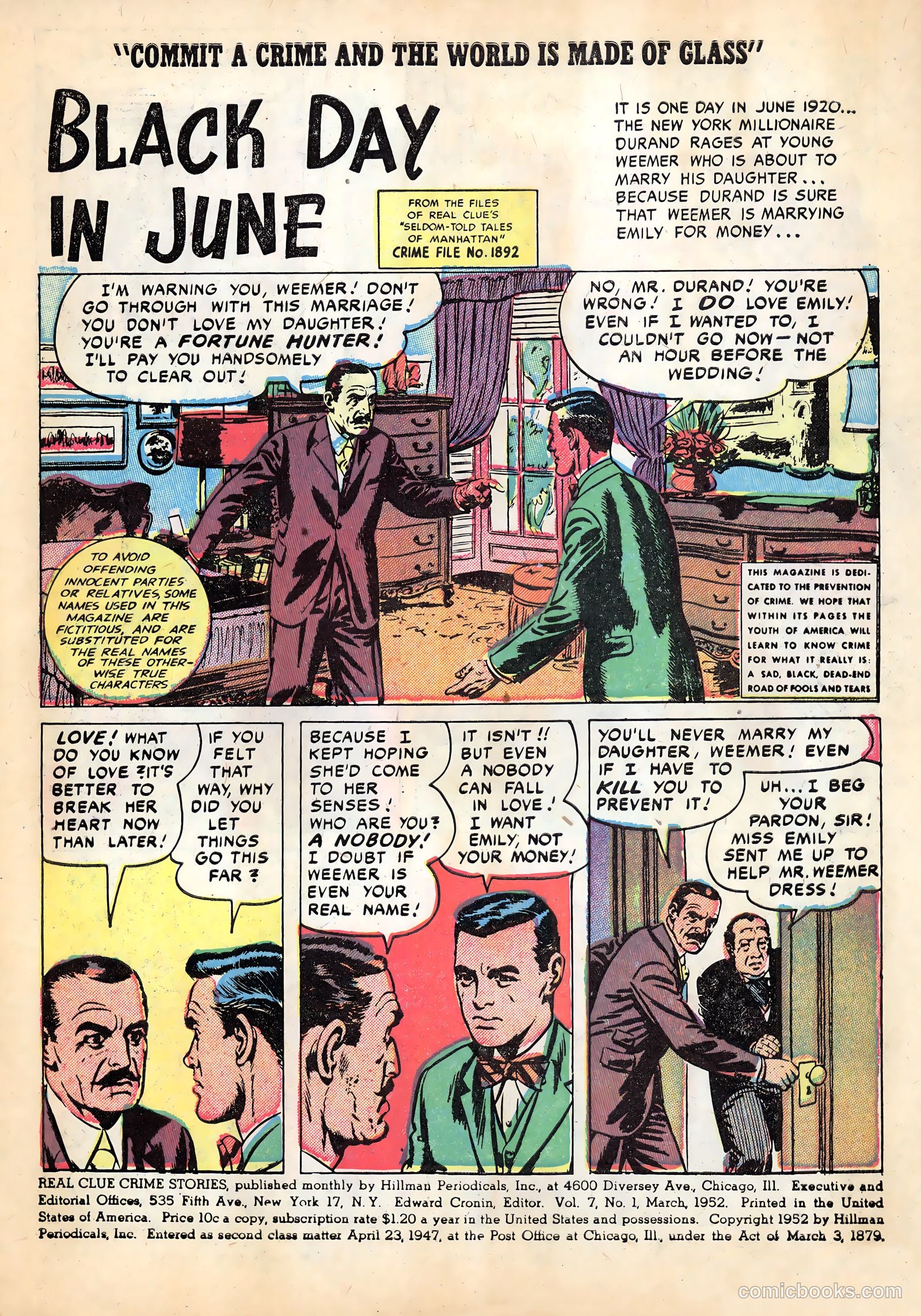 Real Clue Crime Stories #1 (1951, Streamline) — page 3 of 36
