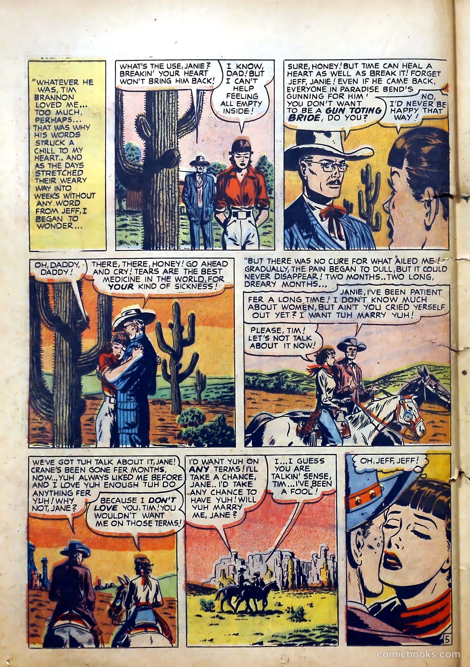 Real West Romances #5 (1949) — page 36 of 52
