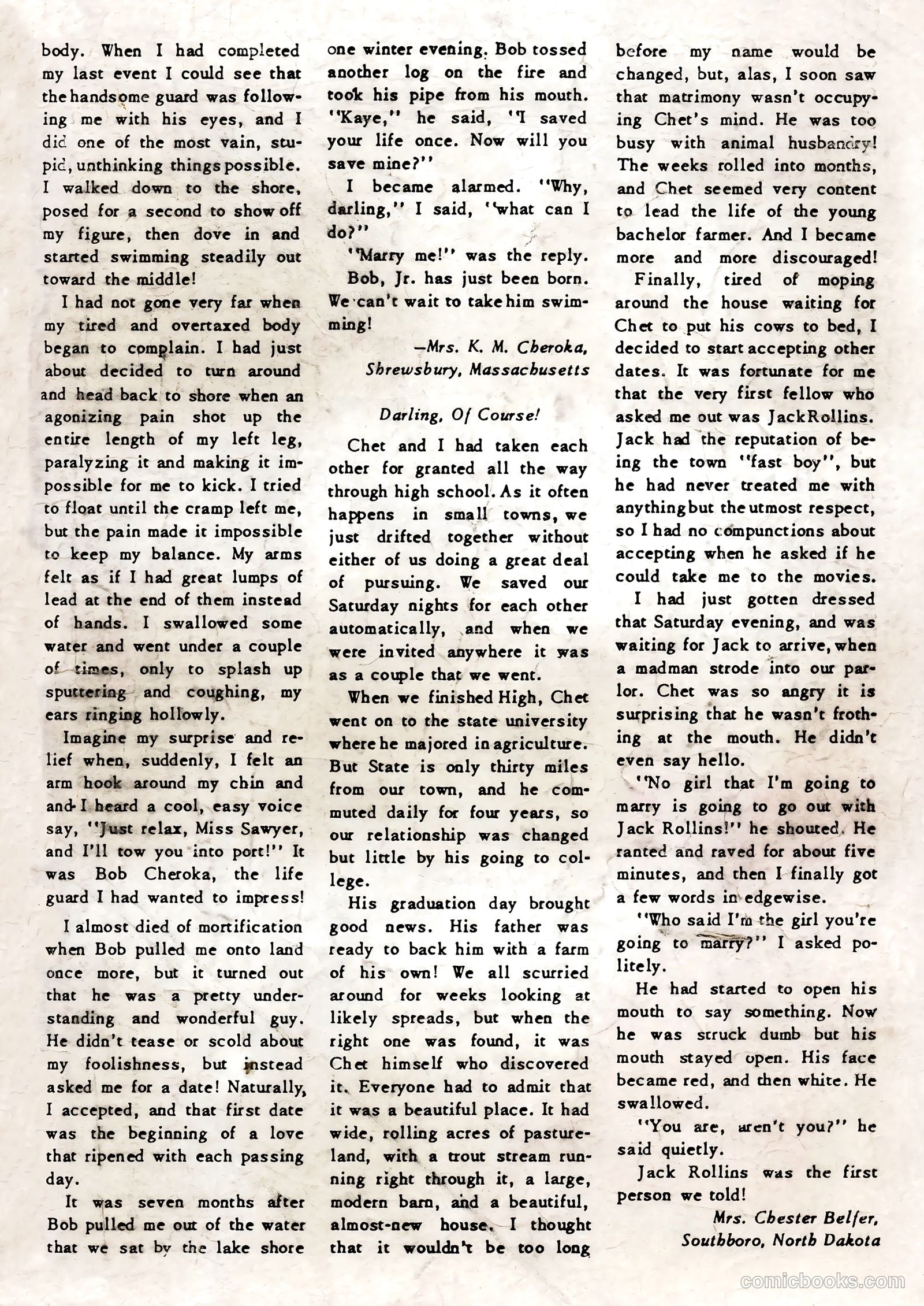Realistic Romances #17 (1954) — page 35 of 36