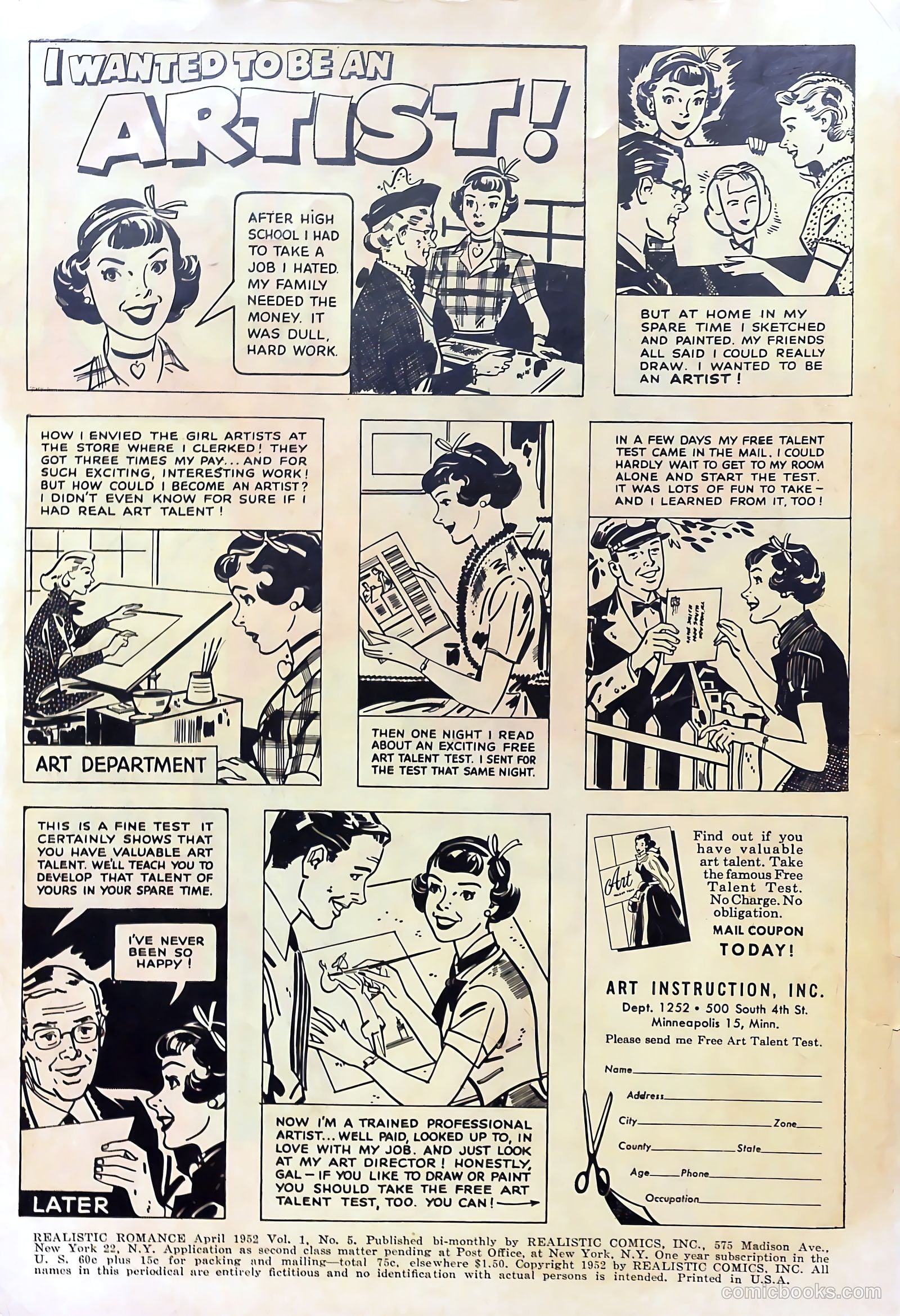 Realistic Romances #5 (1952) — page 2 of 36