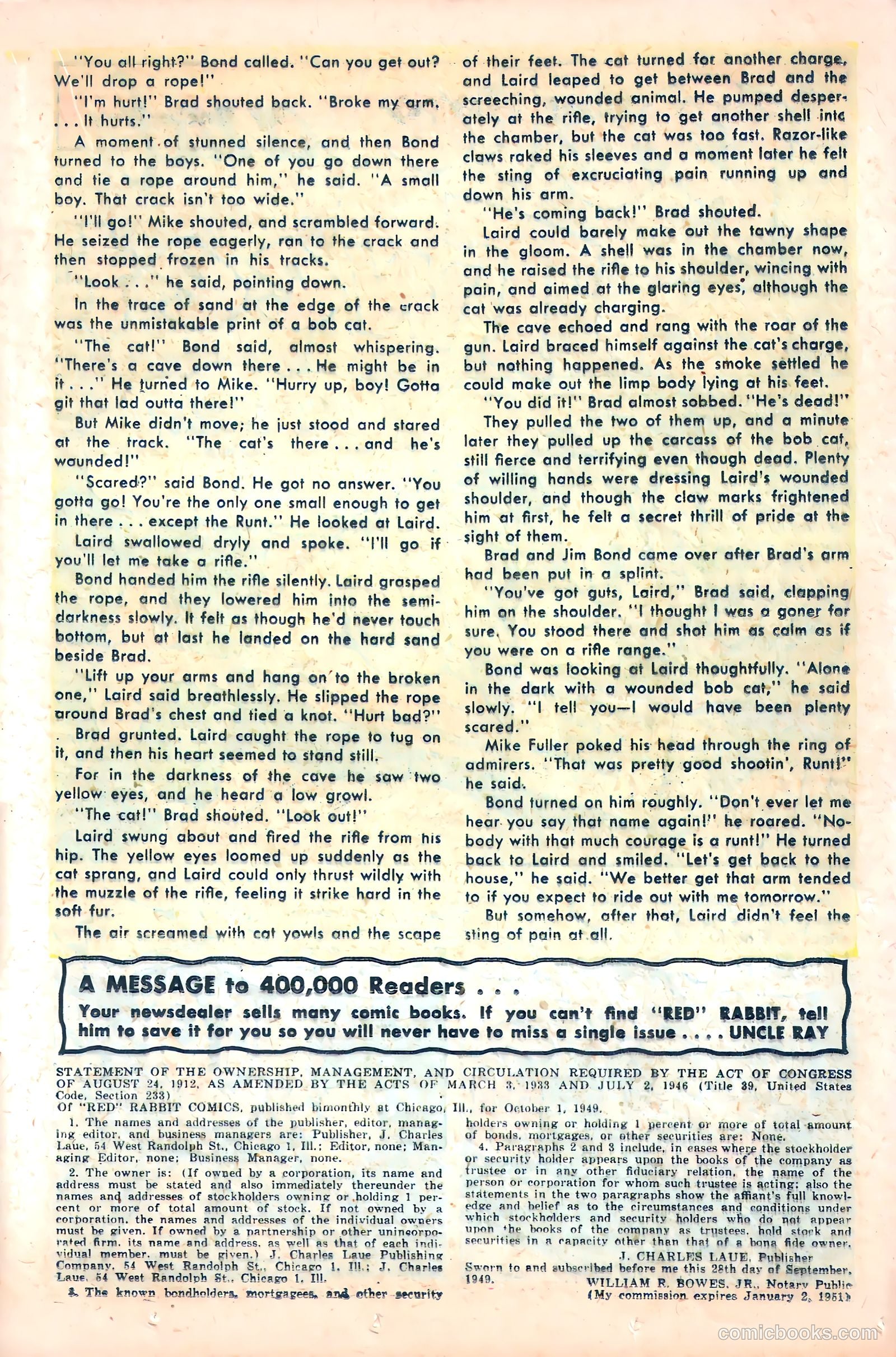 "Red" Rabbit Comics #15 (1950) — page 23