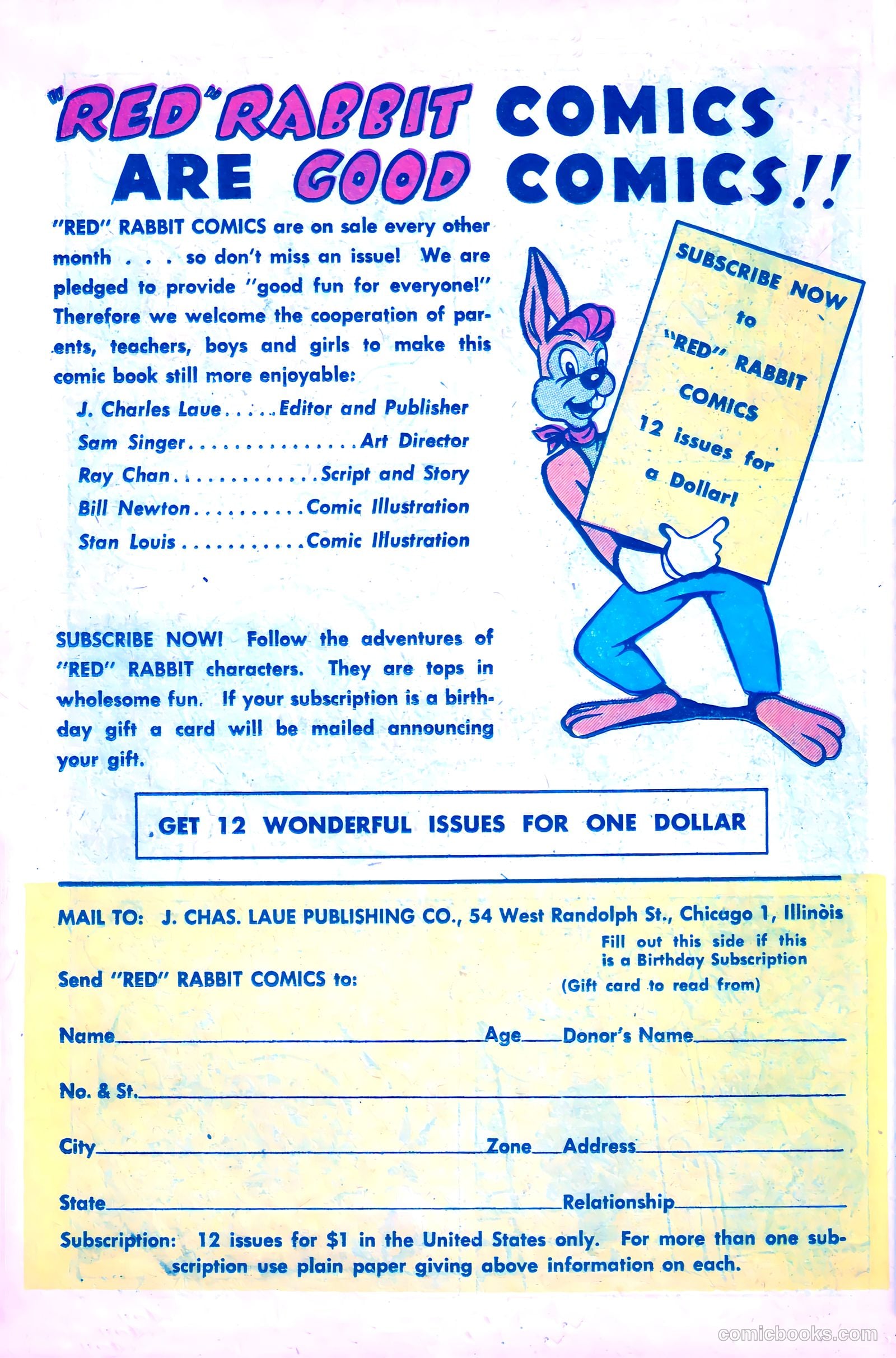 "Red" Rabbit Comics #15 (1950) — page 38