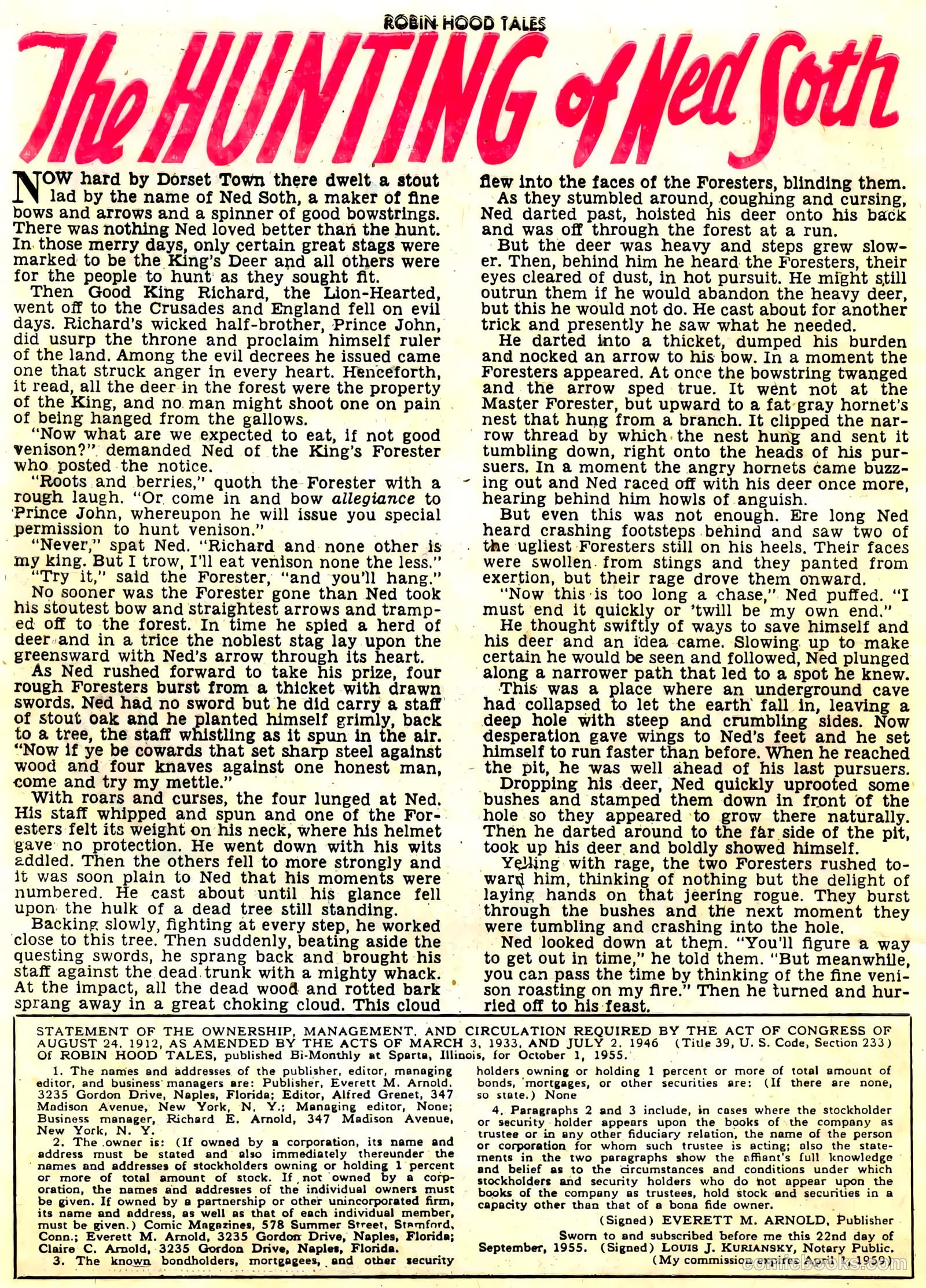Robin Hood Tales #2 (1956) — page 28 of 36