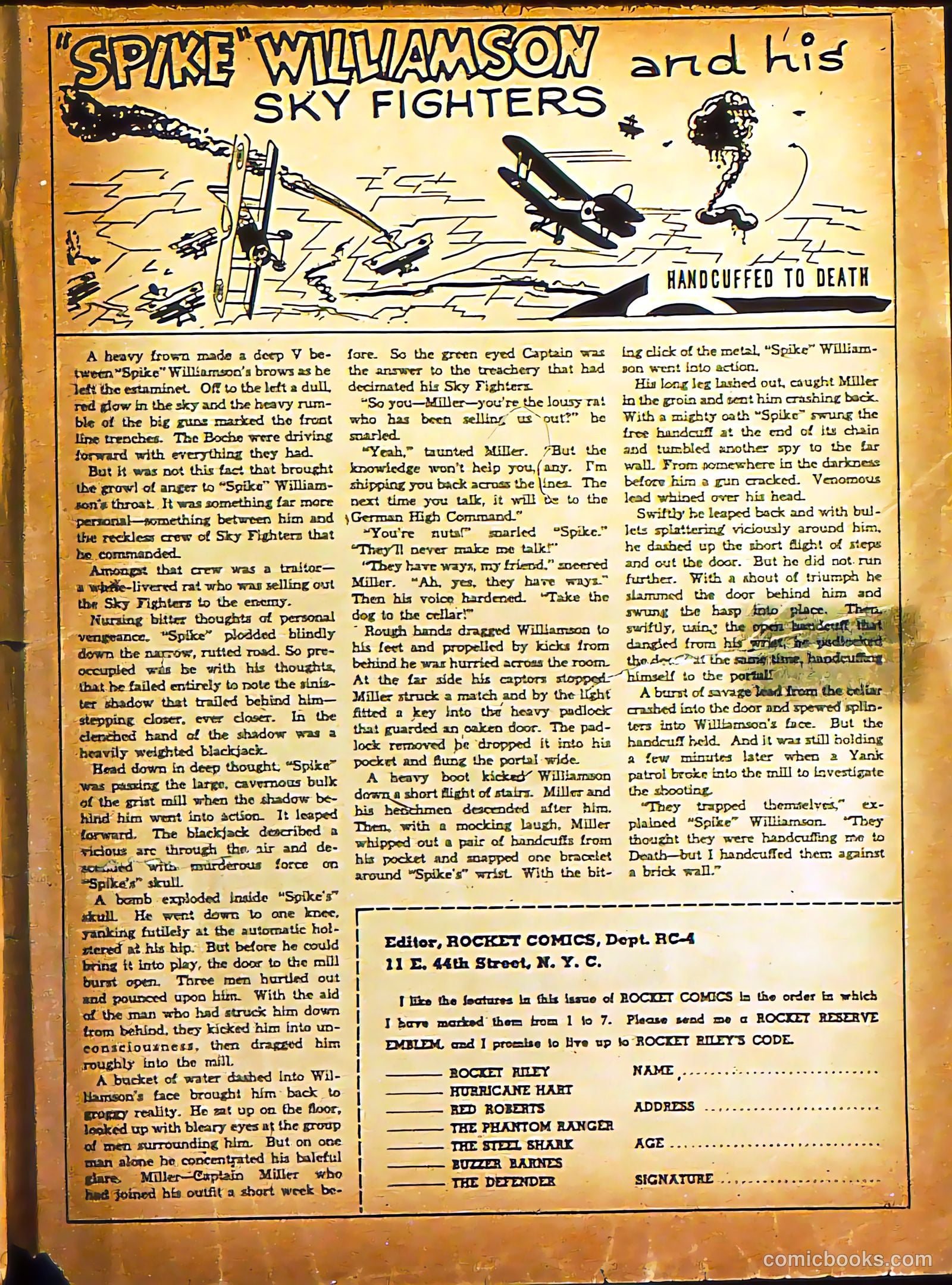 Rocket Comics #2 (1940) — page 68 of 69