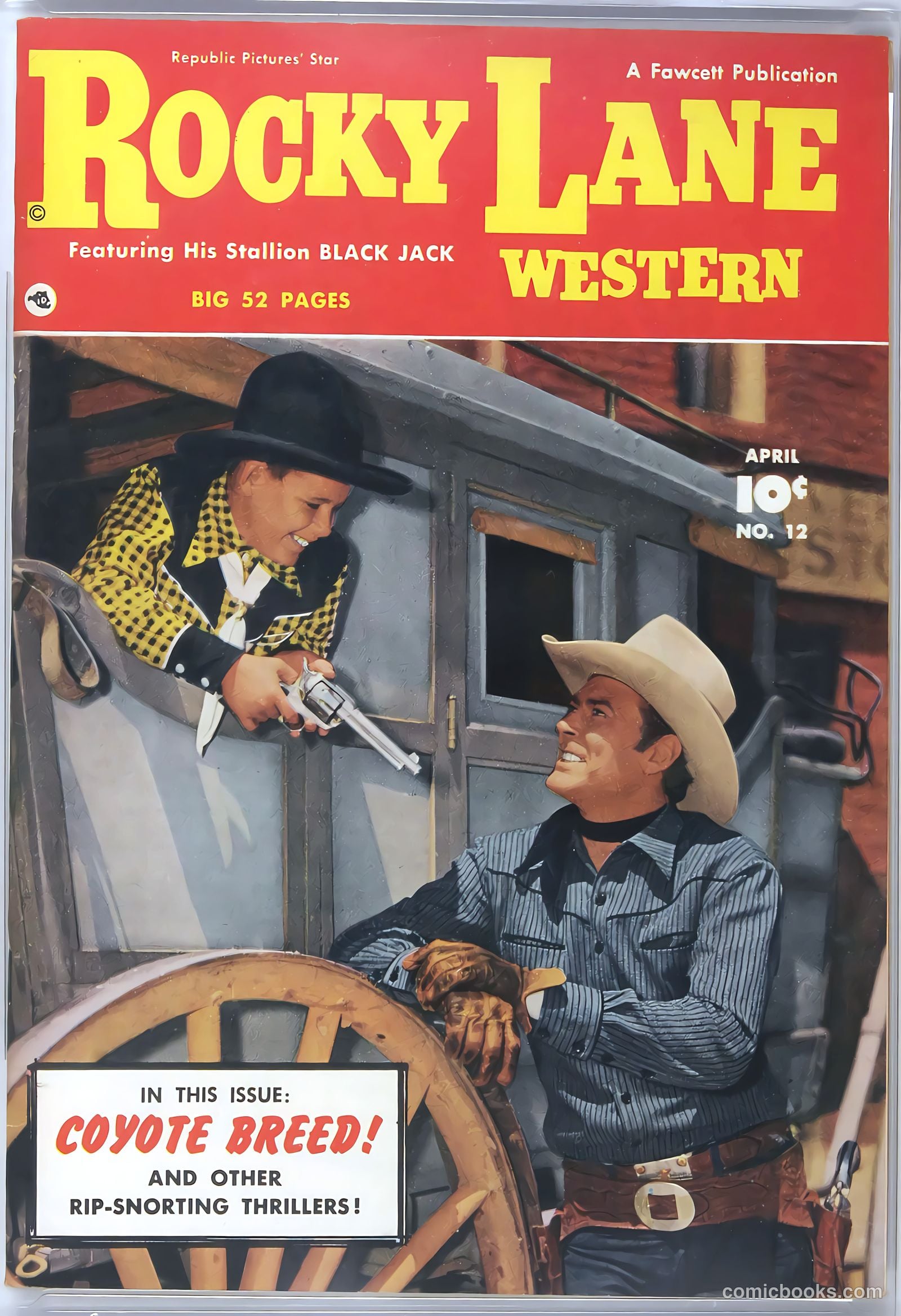 Rocky Lane Western #12 cover
