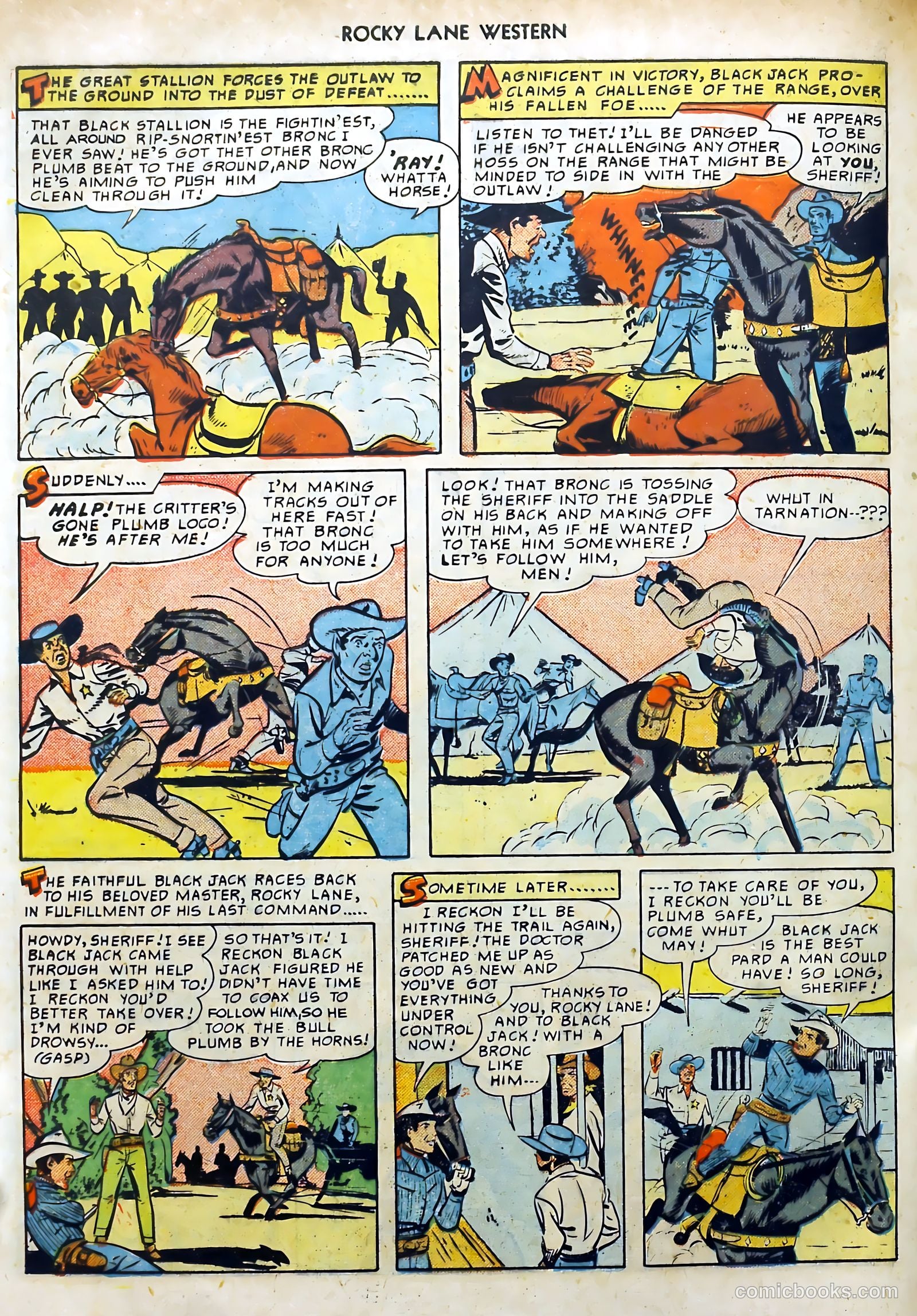 Rocky Lane Western #15 (1950) — page 32 of 52