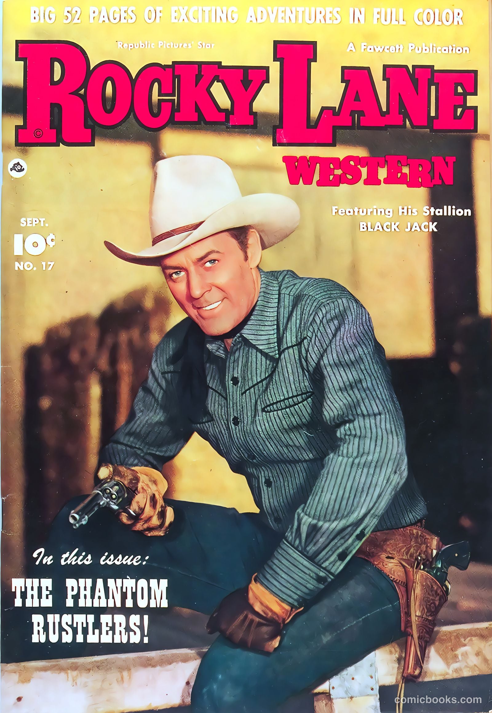 Rocky Lane Western #17 cover