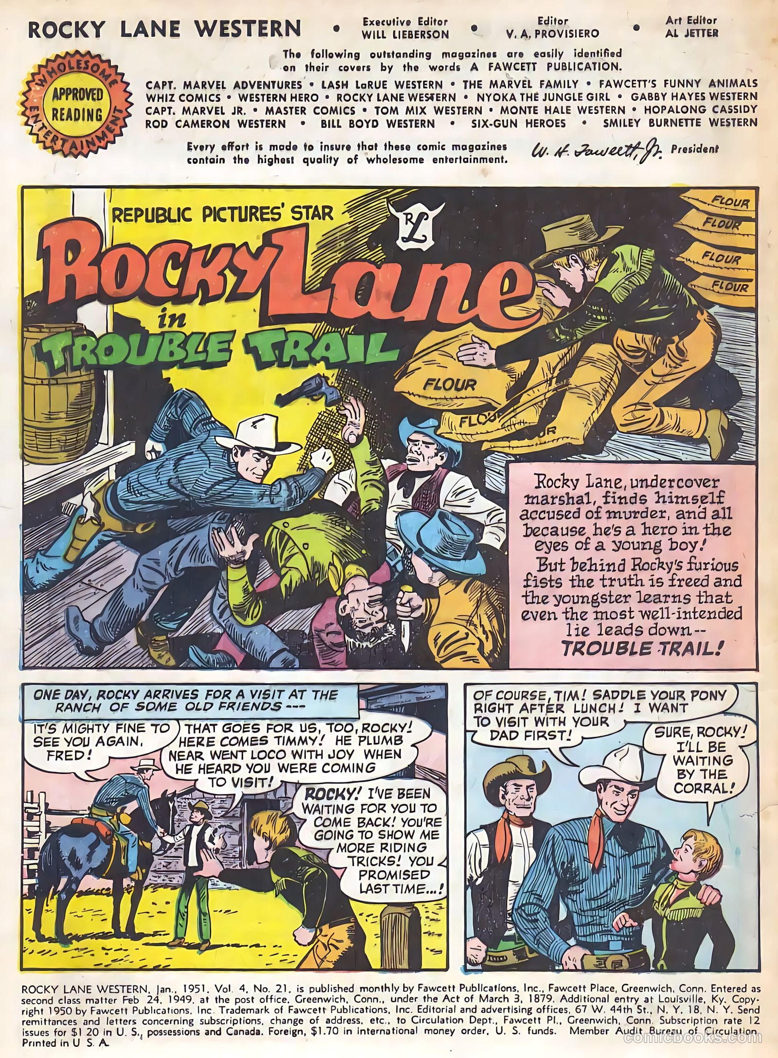 Rocky Lane Western #21 (1951) — page 3 of 49