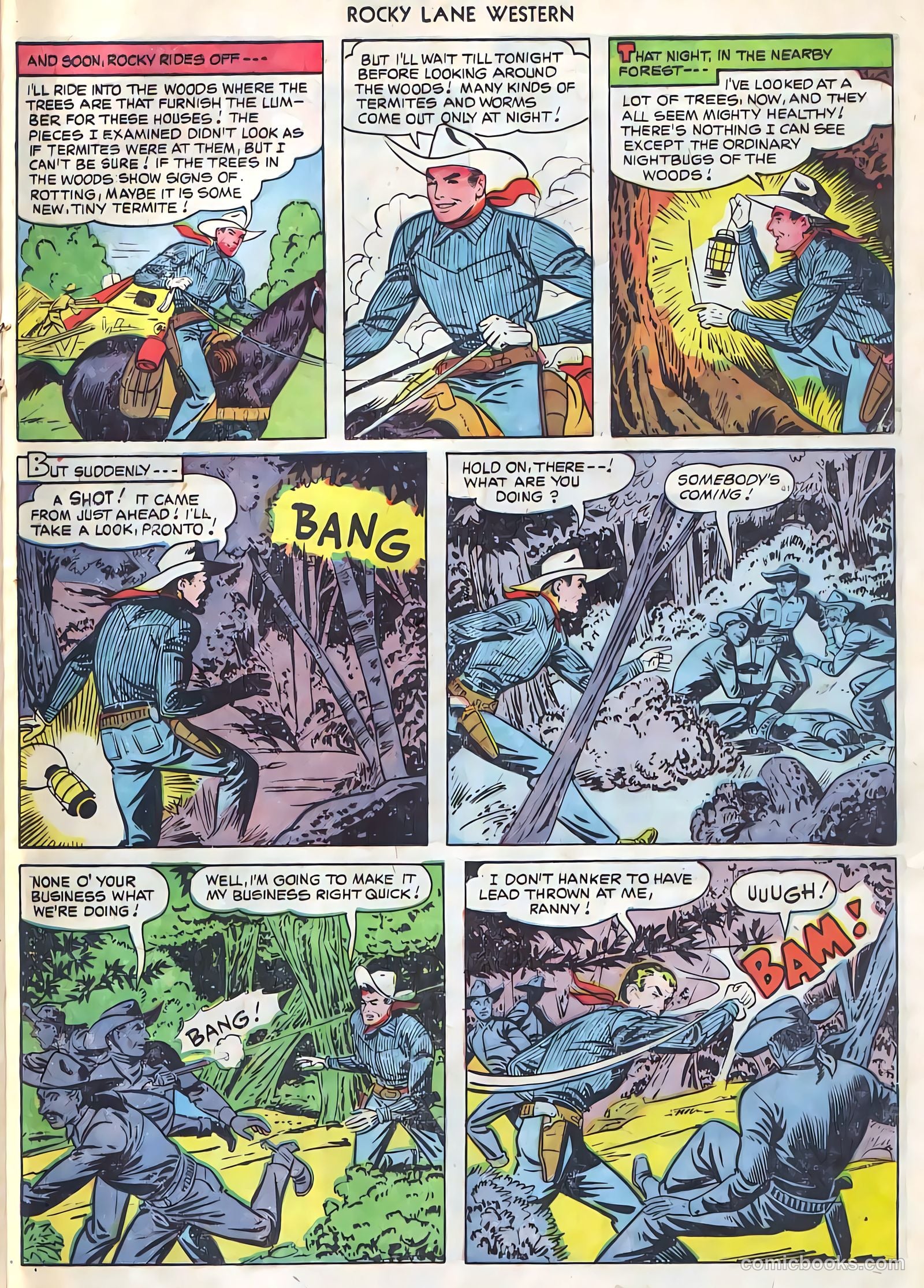Rocky Lane Western #21 (1951) — page 28 of 49