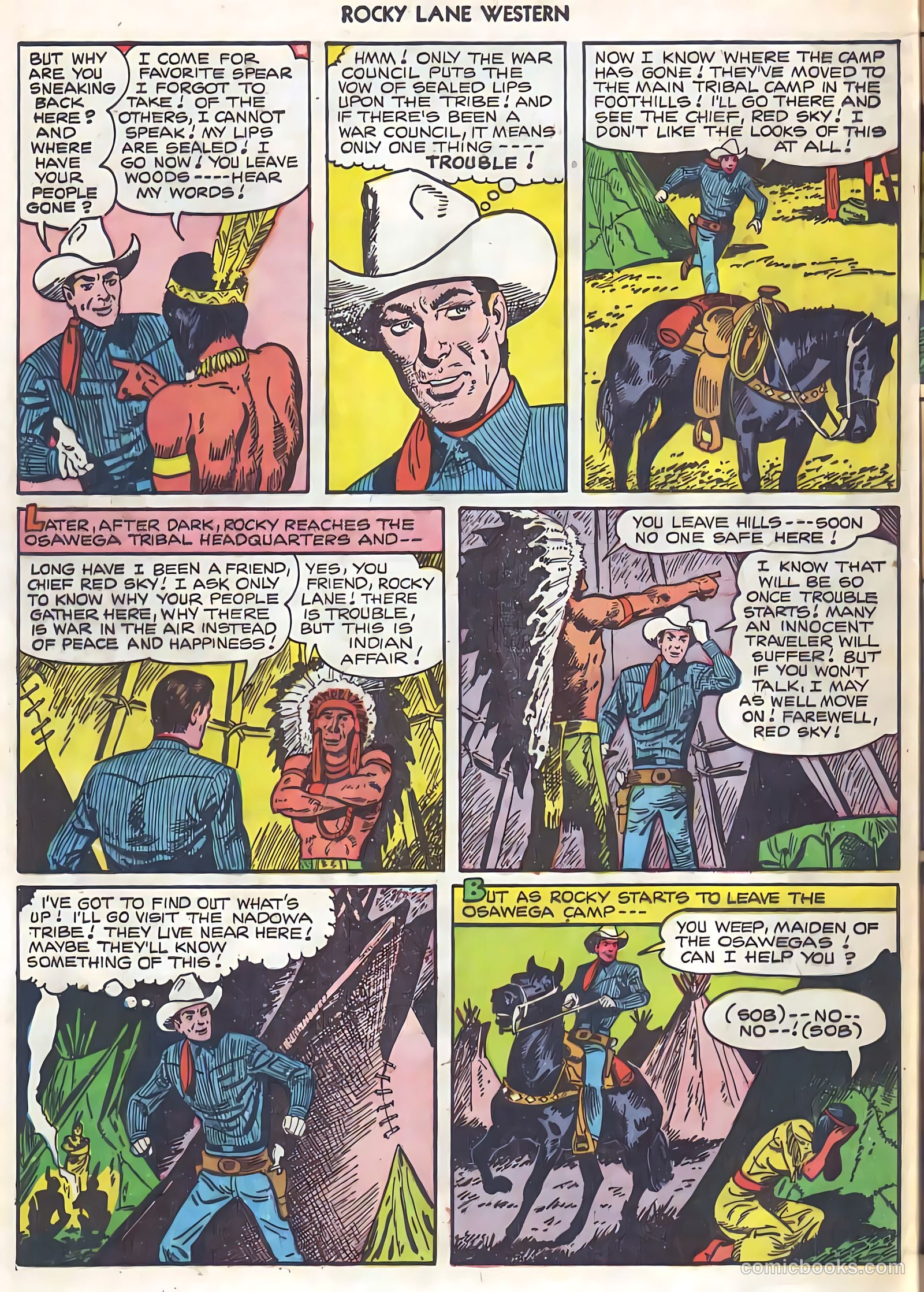 Rocky Lane Western #21 (1951) — page 43 of 49