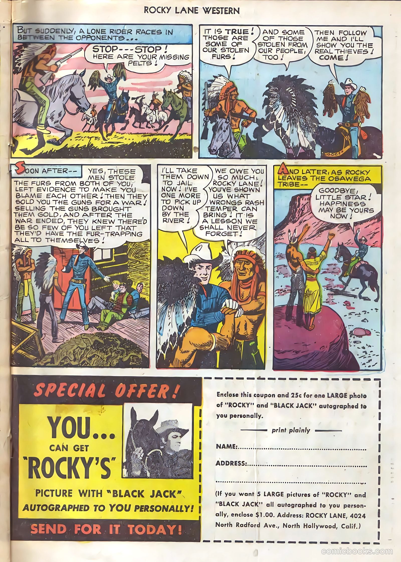 Rocky Lane Western #21 (1951) — page 48 of 49
