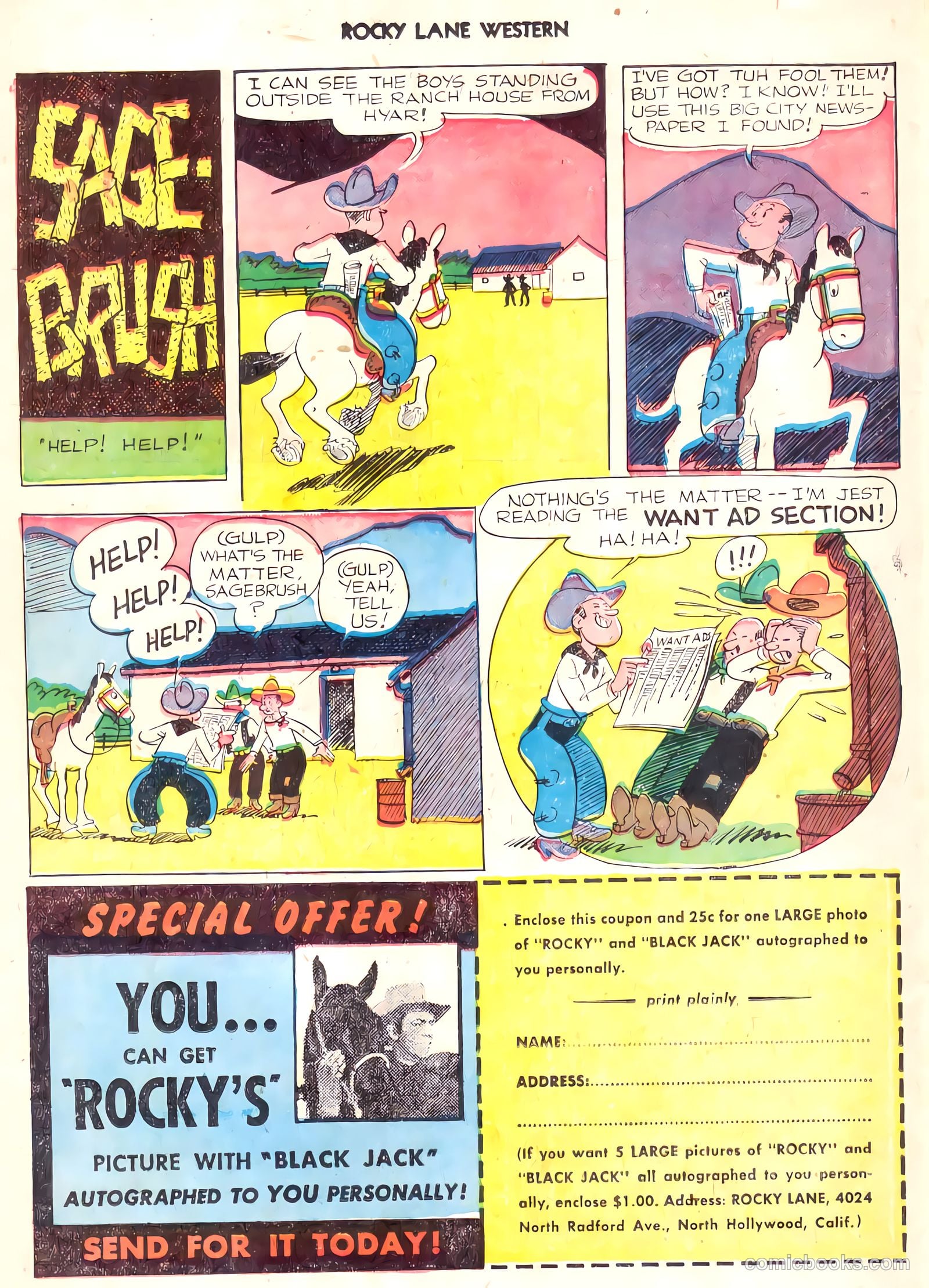 Rocky Lane Western #22 (1951) — page 25 of 33
