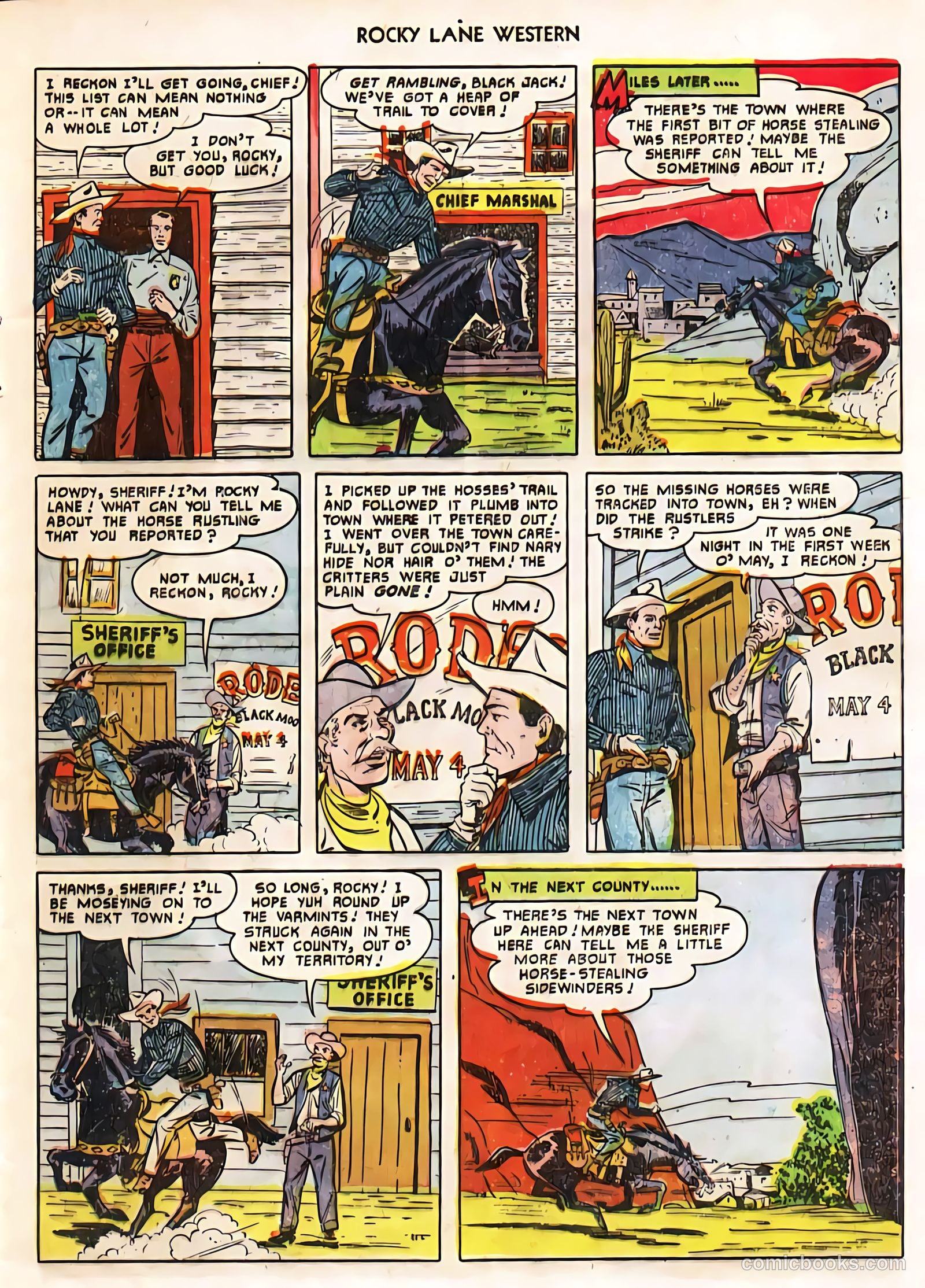 Rocky Lane Western #24 (1951) — page 15 of 48