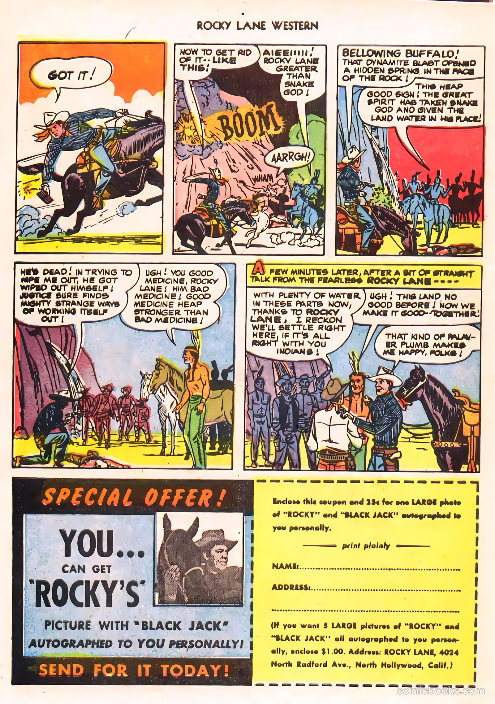 Rocky Lane Western #24 (1951) — page 32 of 48