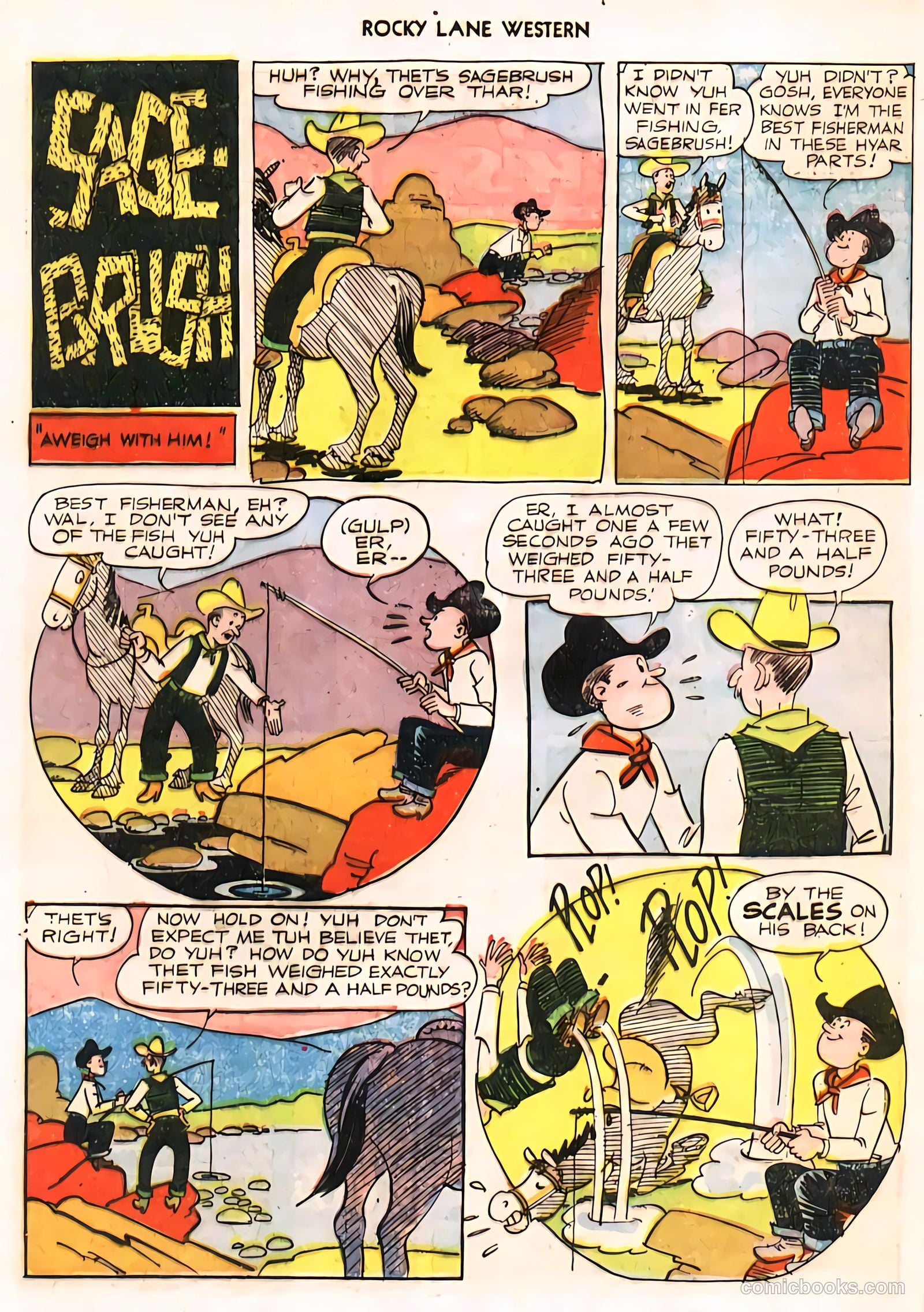 Rocky Lane Western #24 (1951) — page 34 of 48