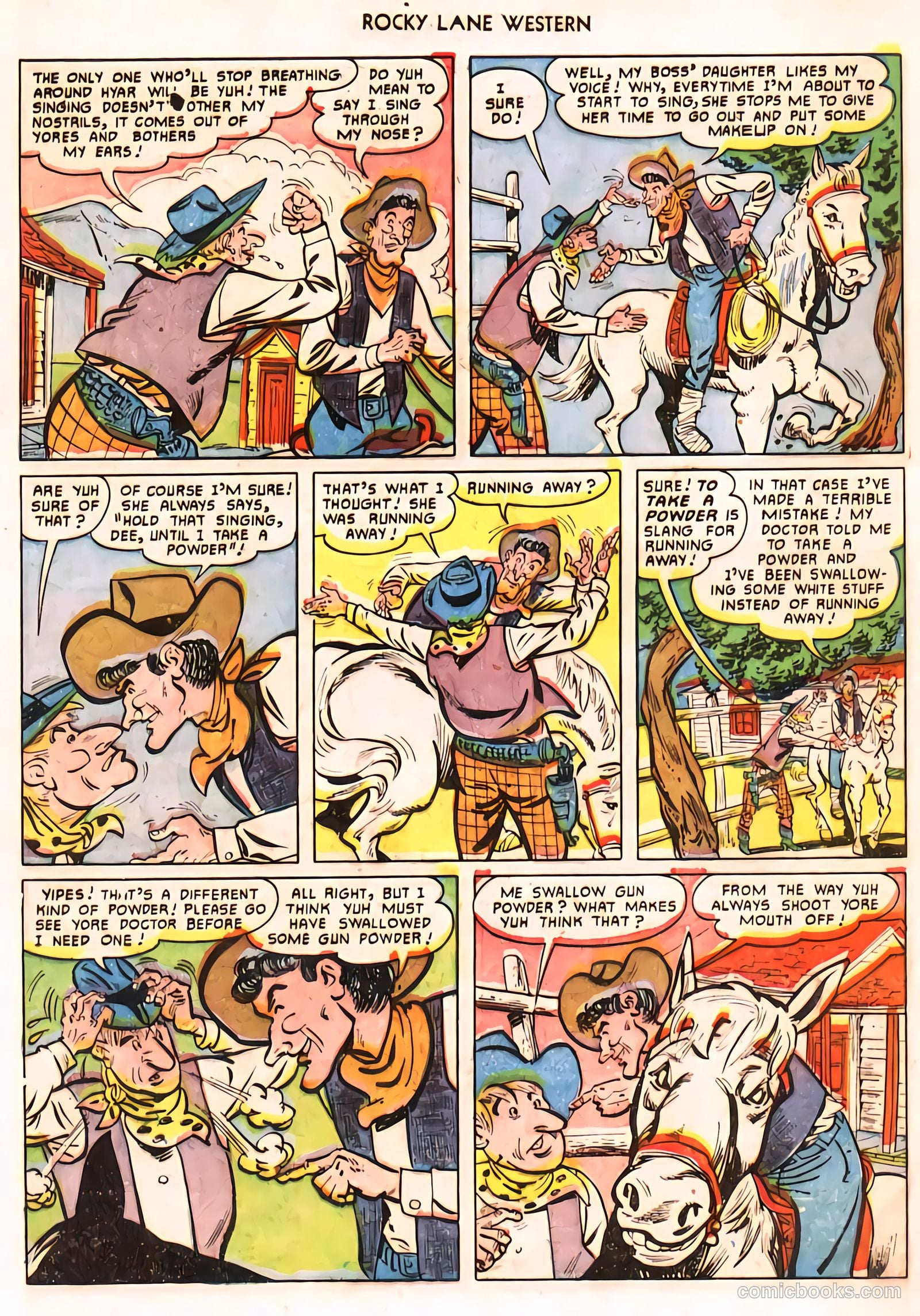 Rocky Lane Western #24 (1951) — page 38 of 48