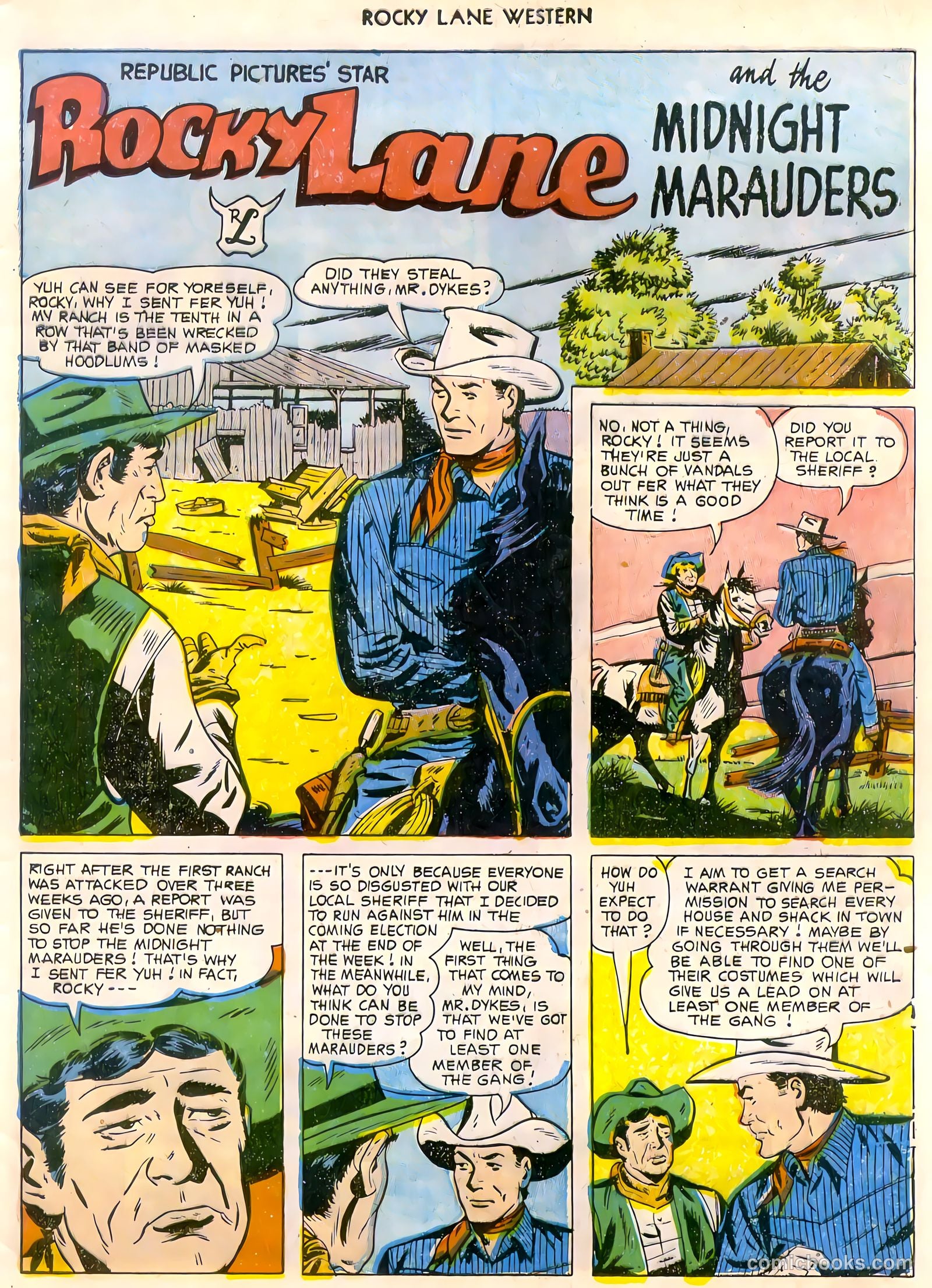 Rocky Lane Western #47 (1953) — page 28