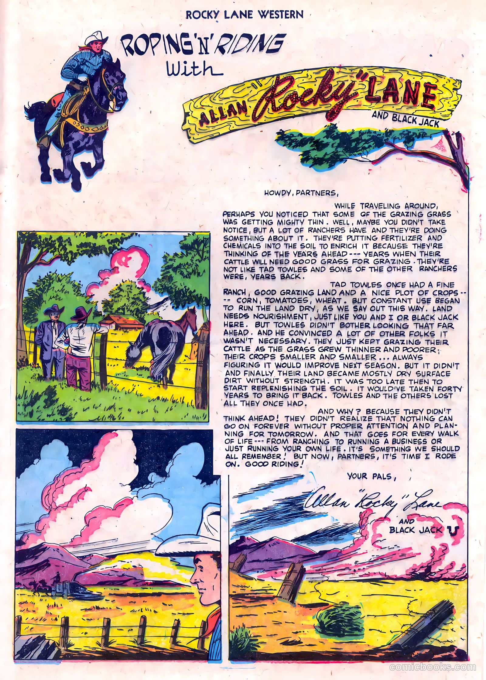 Rocky Lane Western #55 (1954) — page 21