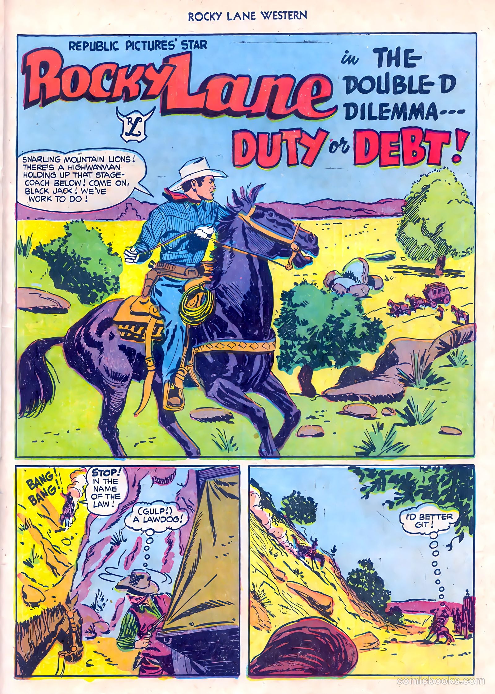 Rocky Lane Western #55 (1954) — page 23