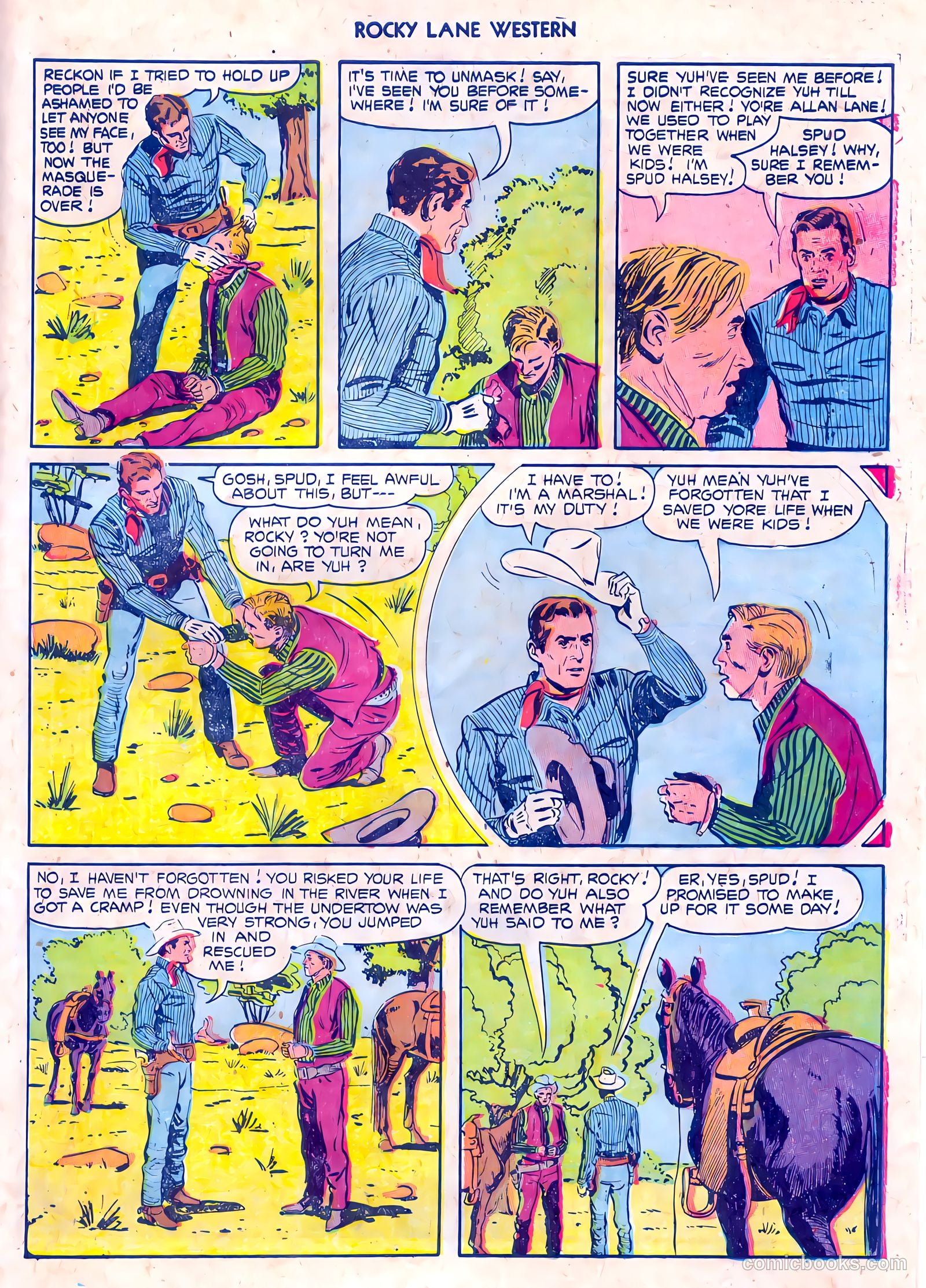 Rocky Lane Western #55 (1954) — page 27