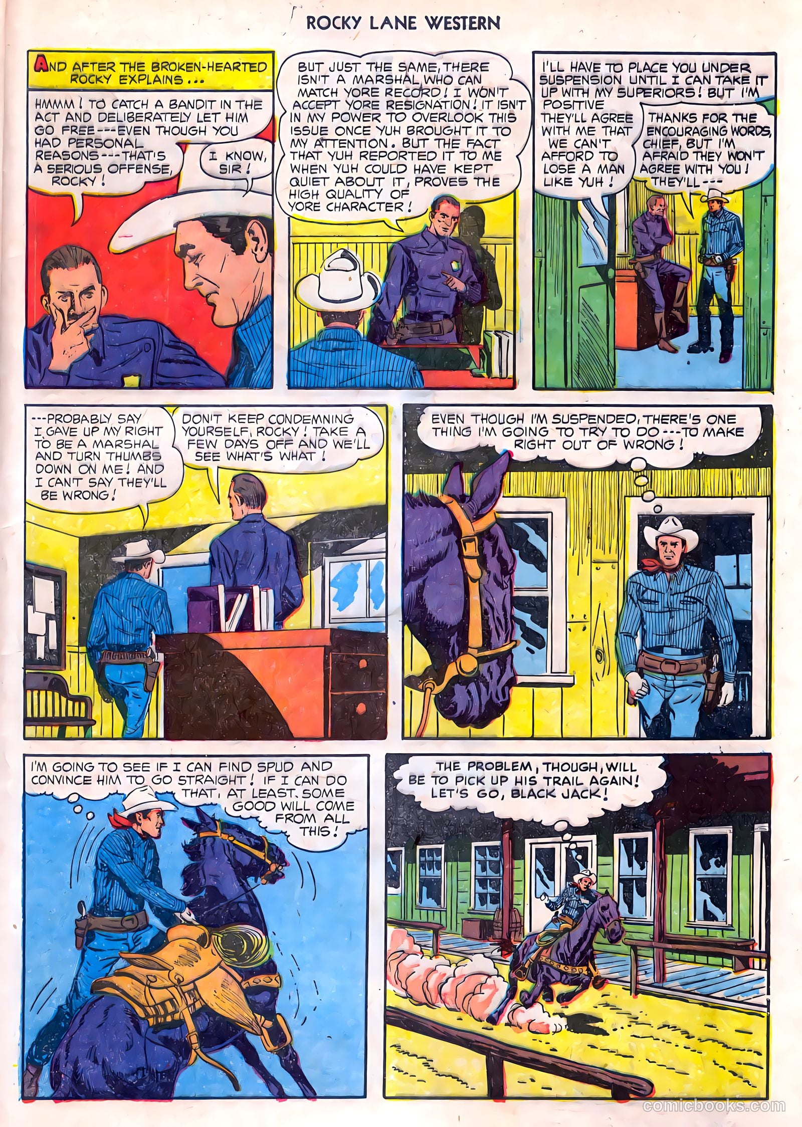 Rocky Lane Western #55 (1954) — page 29
