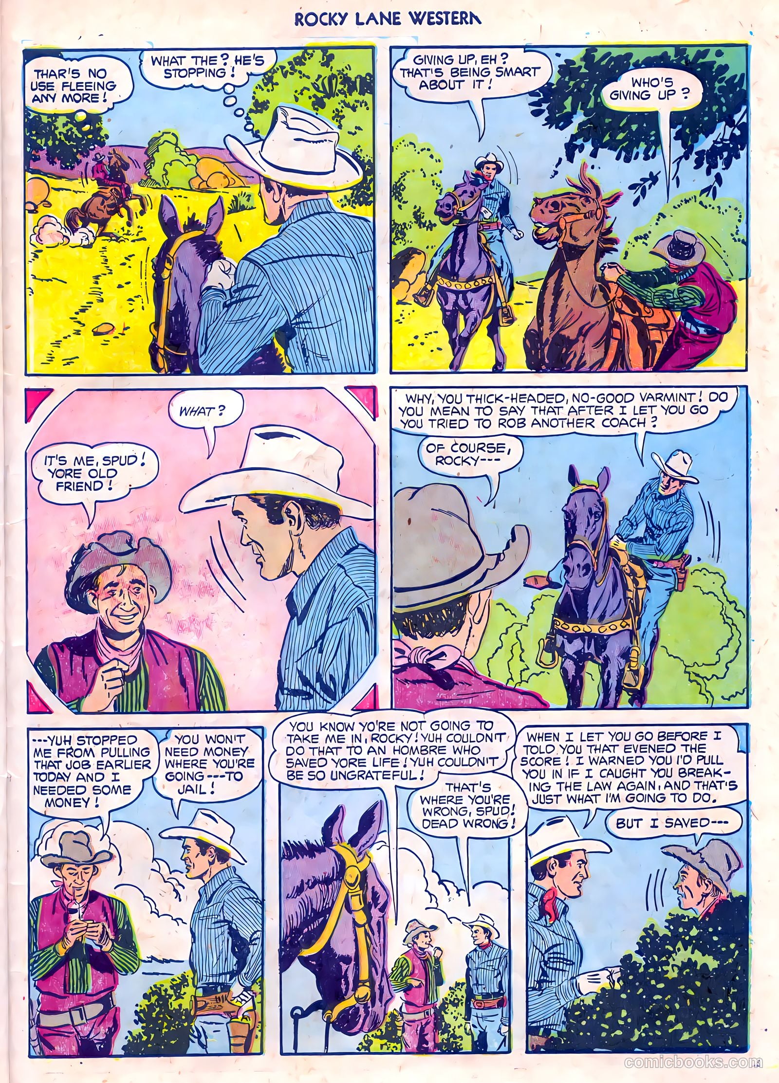 Rocky Lane Western #55 (1954) — page 31